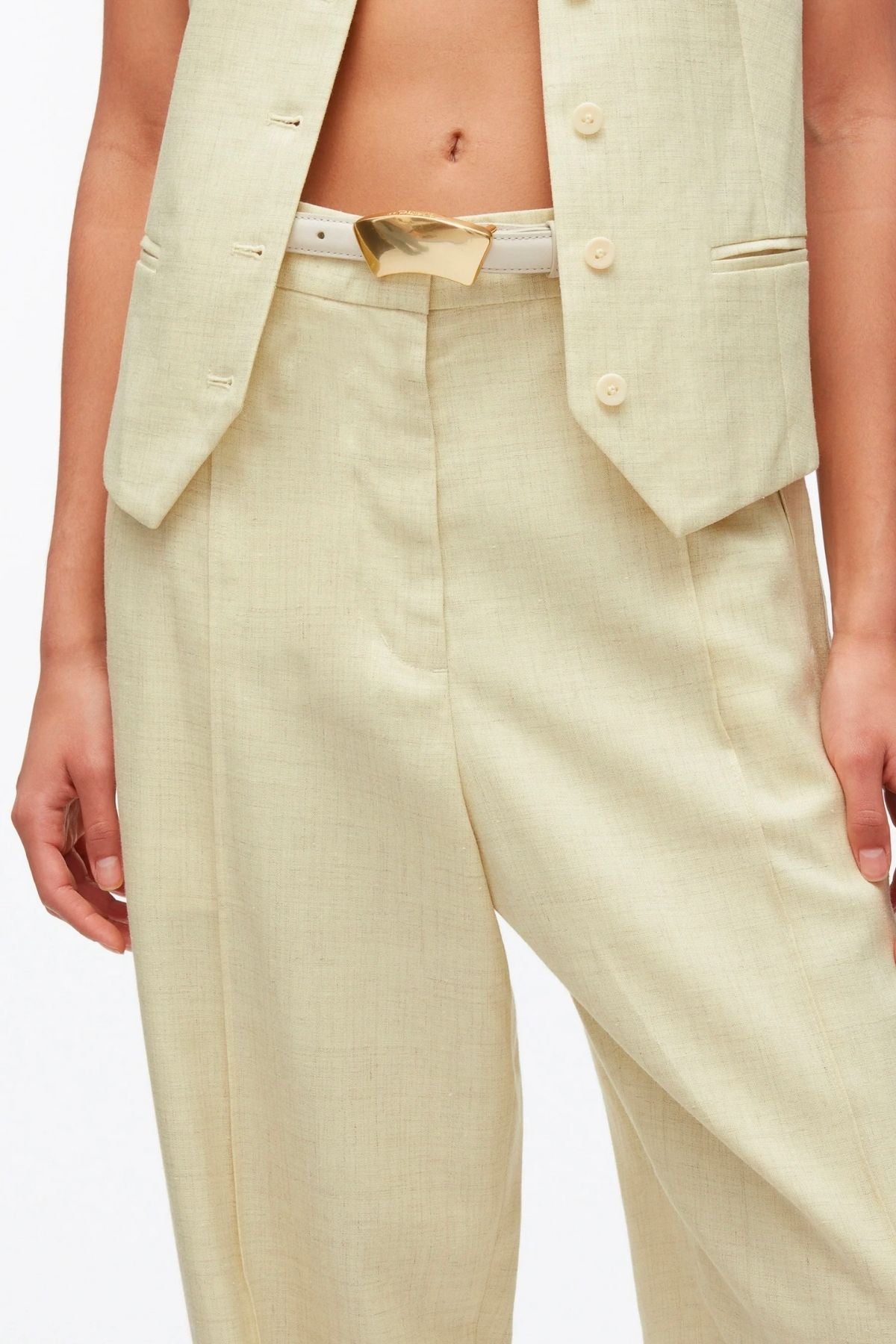 3.1 Phillip Lim Tailored Vest with Set In Bra - Limencello
