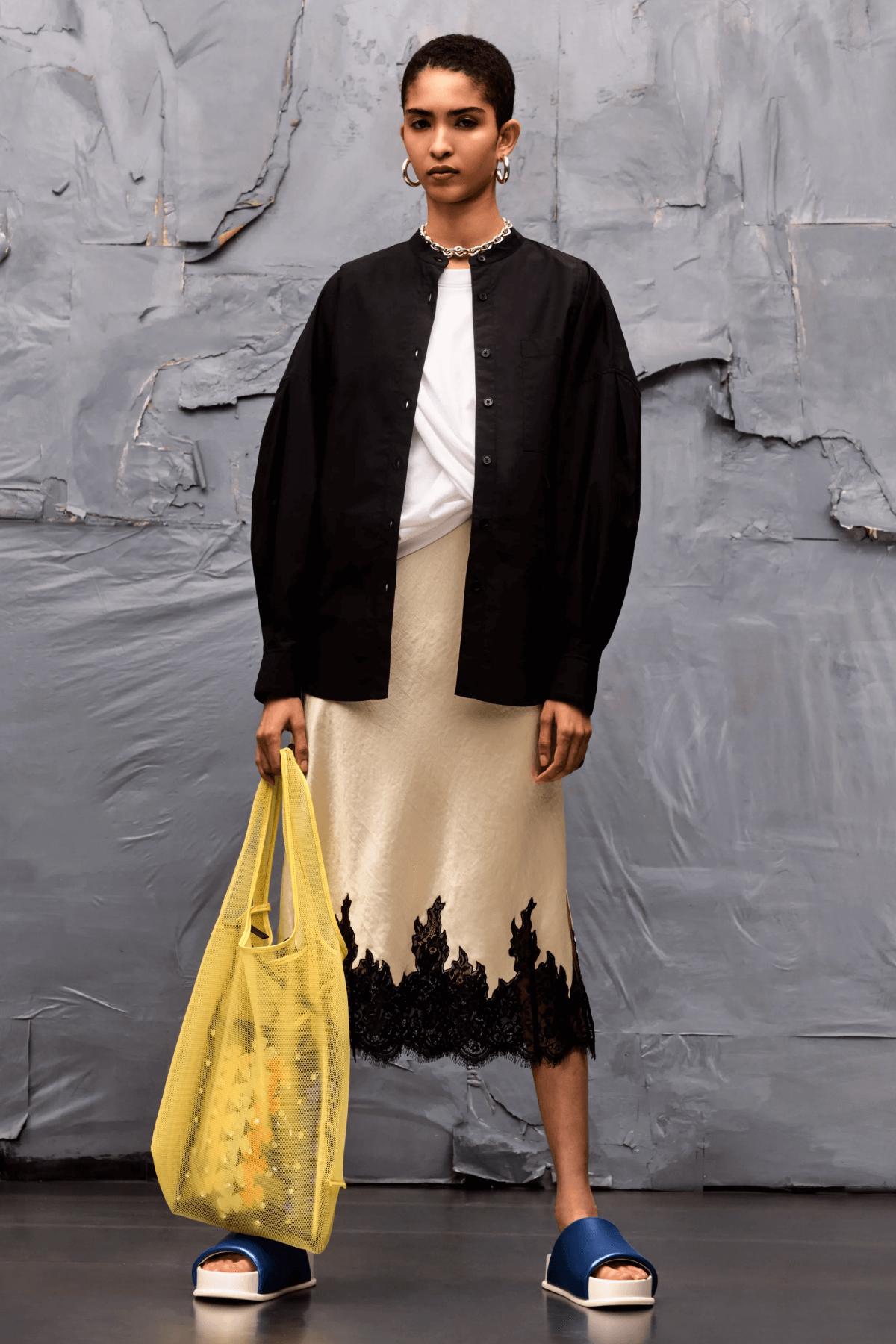 3.1 Phillip Lim Combo Slip Dress White Butter Spring Summer 2023 Collection
