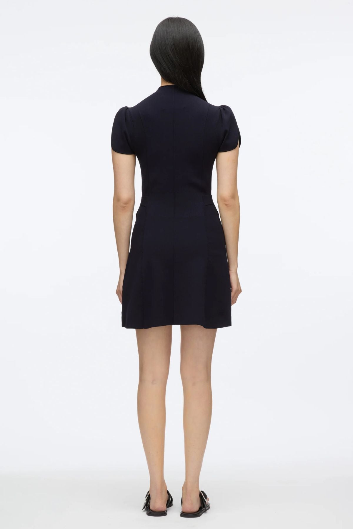 3.1 Phillip Lim Compact Rib Tulip Mini Dress - Black