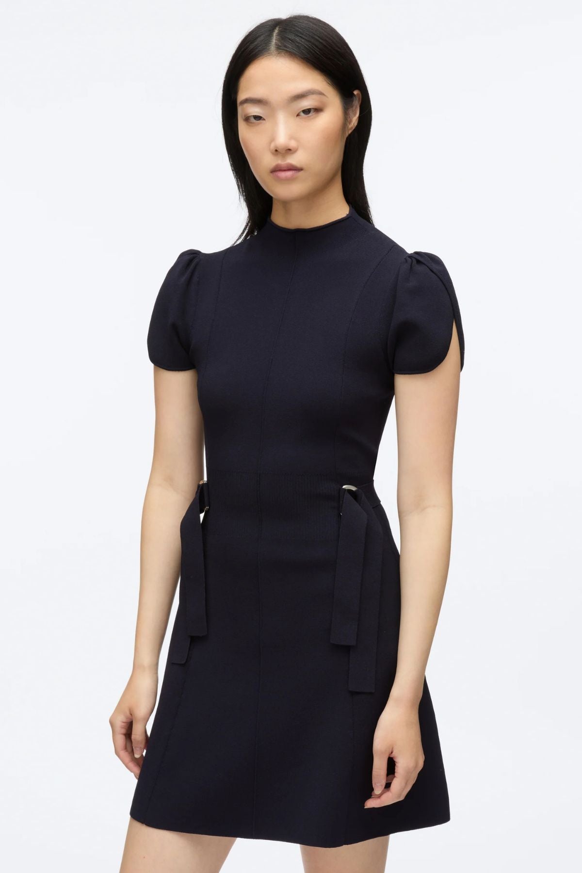 3.1 Phillip Lim Compact Rib Tulip Mini Dress - Black