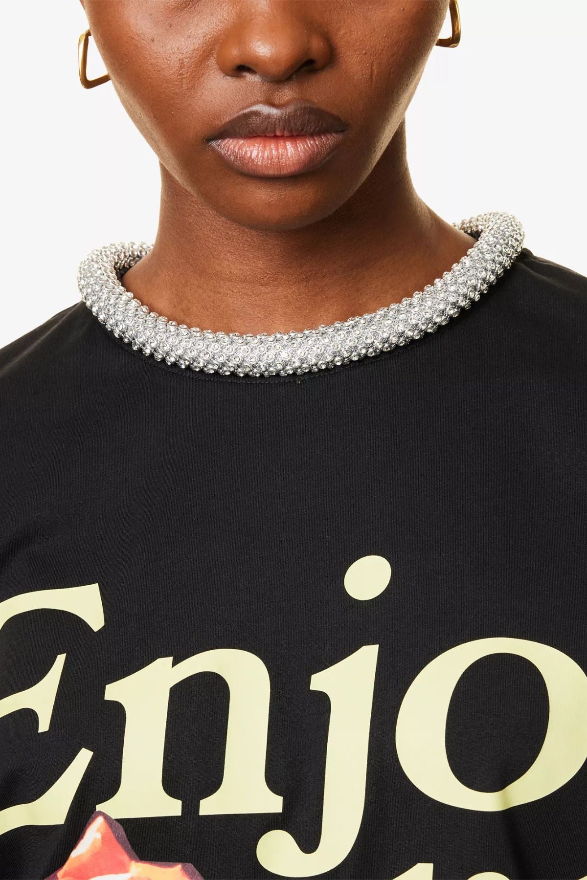 3.1 Phillip Lim Enjoy The Moment OS Tee - Black Multi