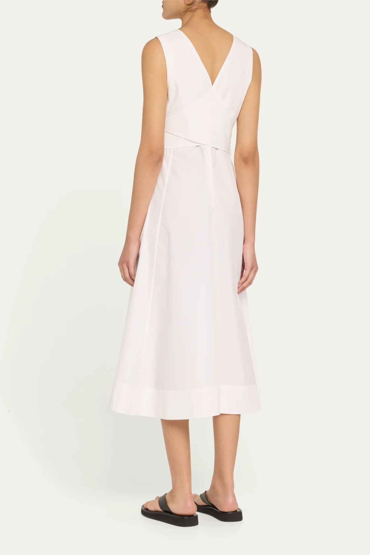 3.1 Phillip Lim Sleeveless Belted V-Neck Dress - White