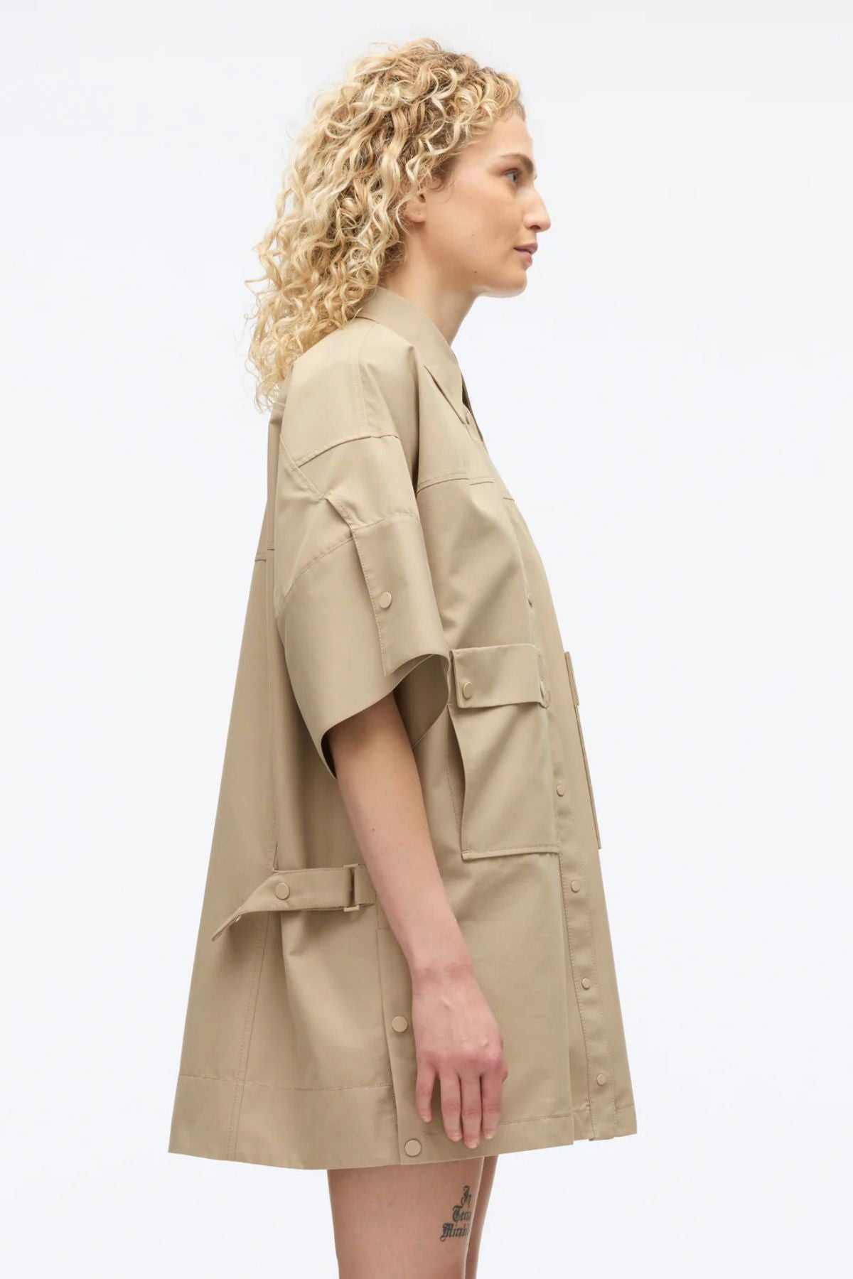 3.1 Phillip Lim SS Shirt Dress - Khaki