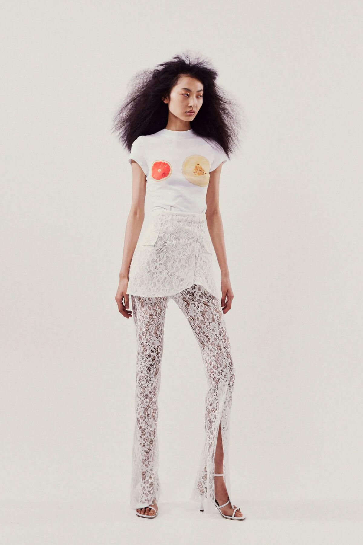 AWAKE Mode Spring Summer 2024 Cropped Fitted Tshirt Fruit Print
