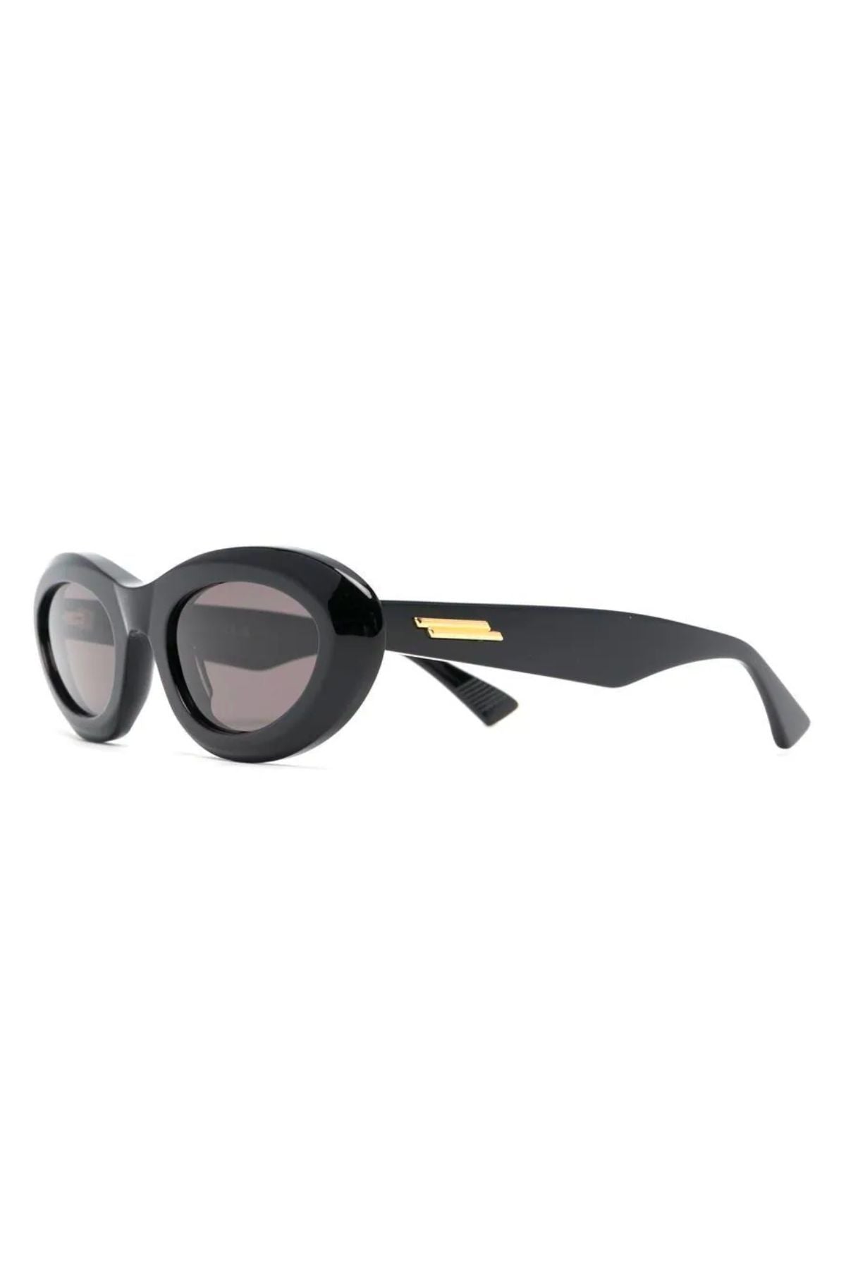 Bottega Veneta Almond Oval Sunglasses - Black