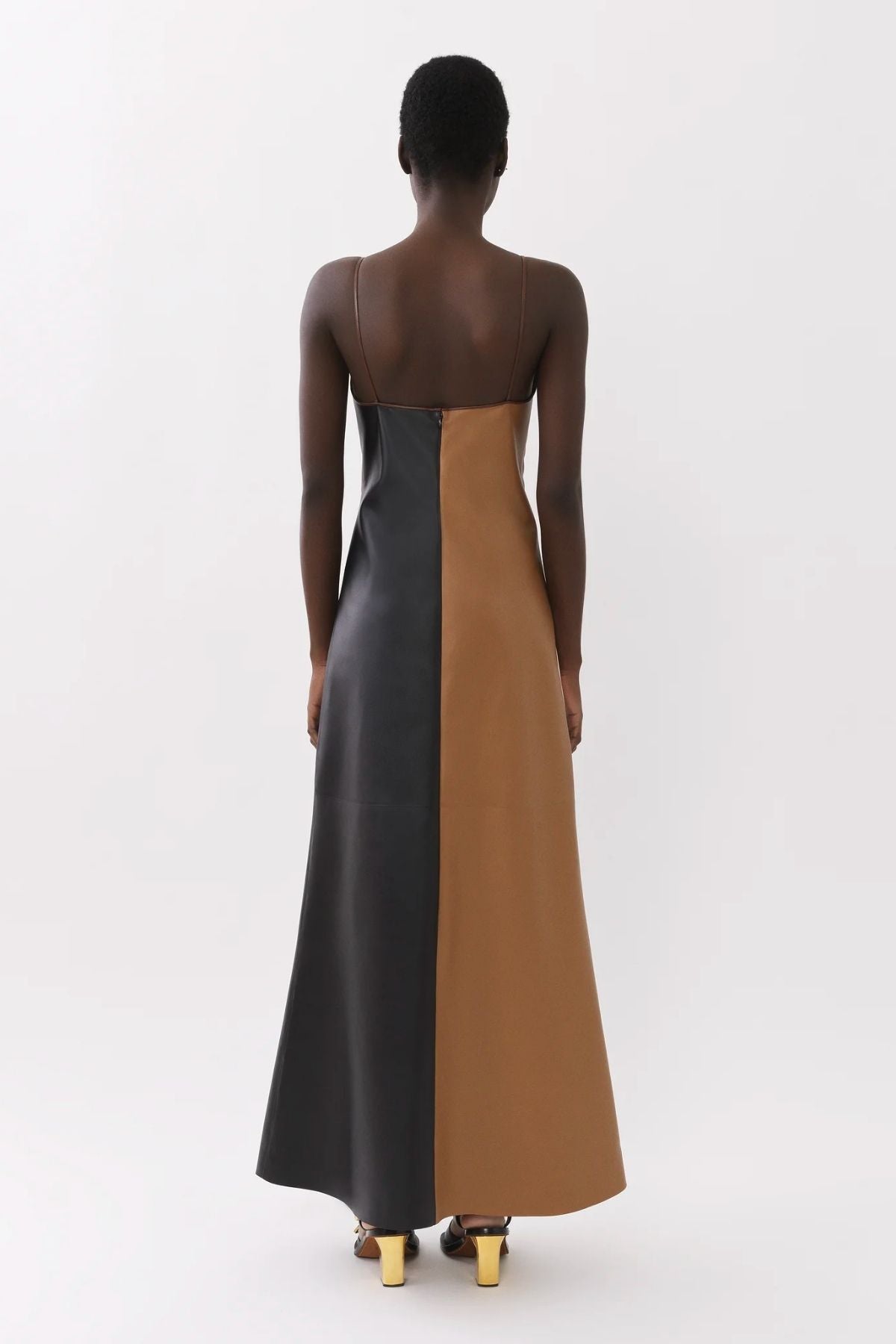 Chloé Patchwork Leather Dress - Multi Brown