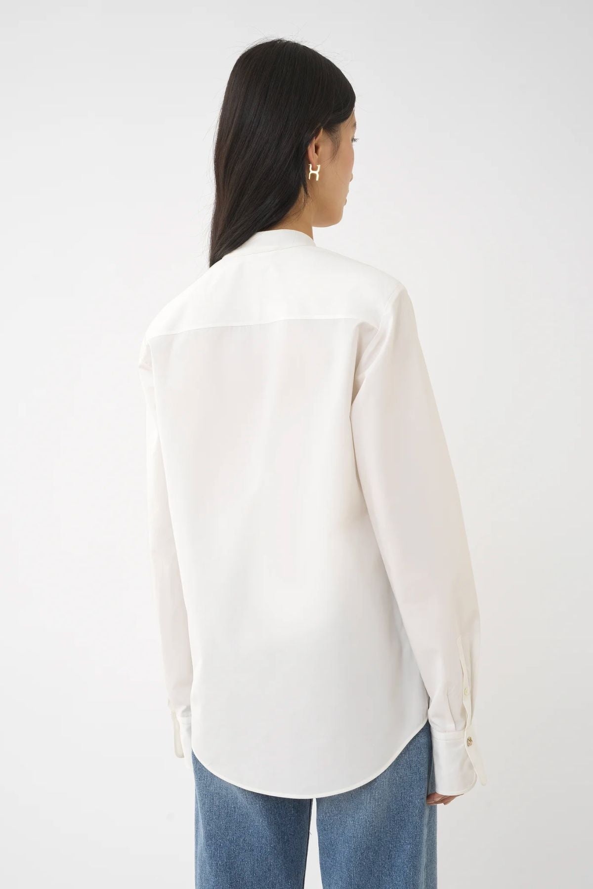 Chloé Organic Cotton Bib Front Shirt - Buttercream
