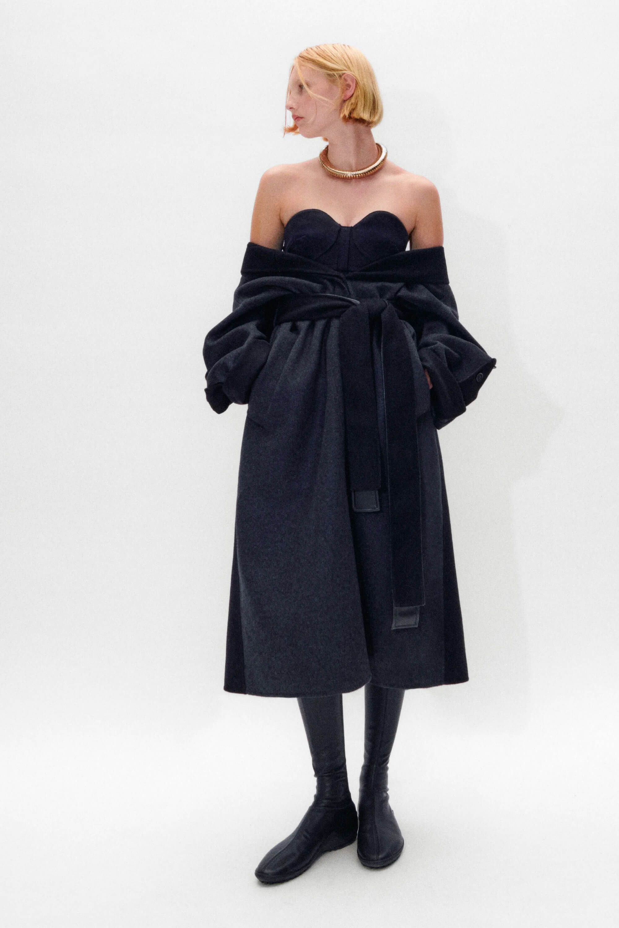 Bustier and midi skirt in black for Women Proenza Schouler