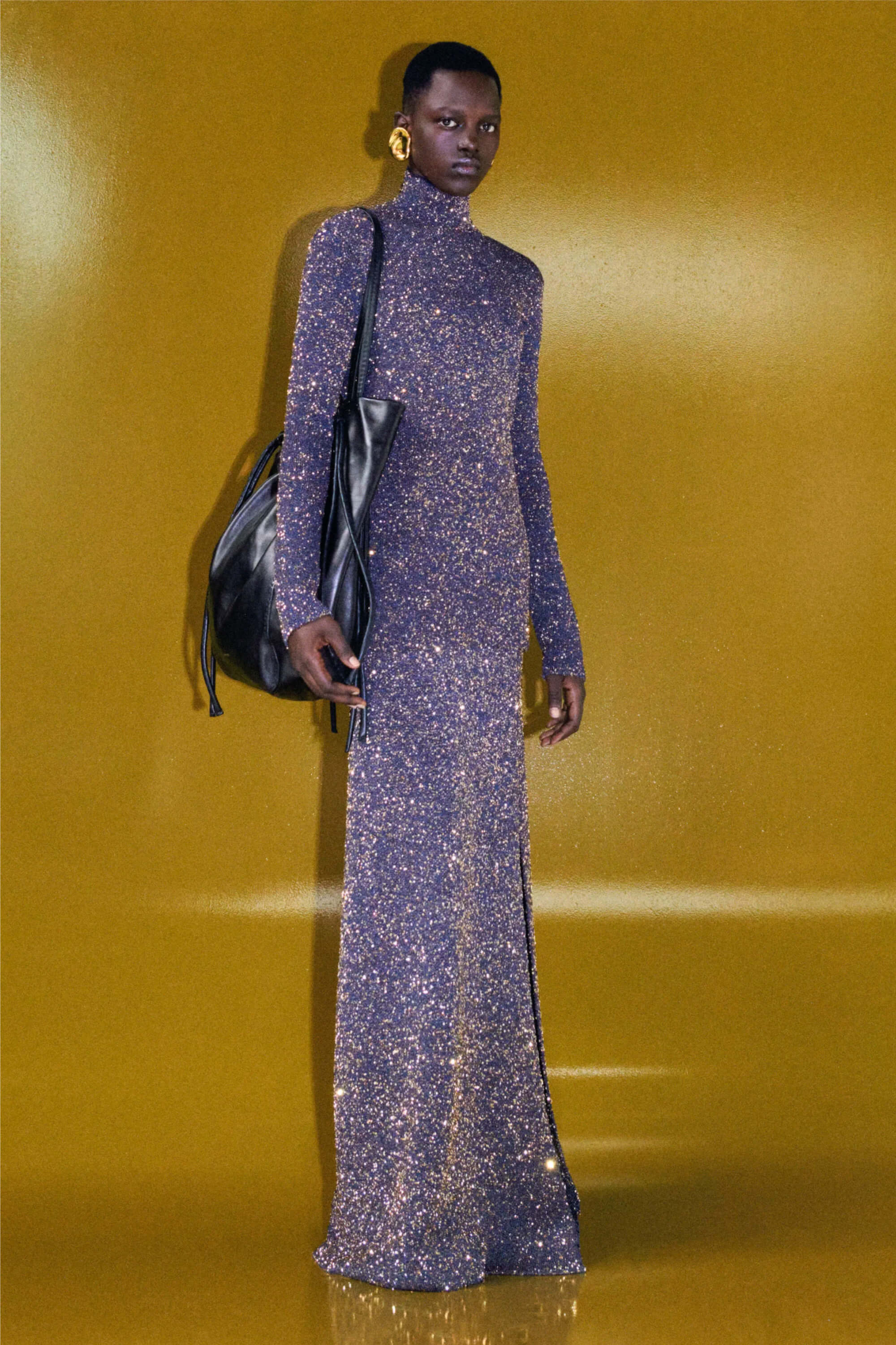 Sequin Maxi Dress with Long Sleeves Proenza Schouler