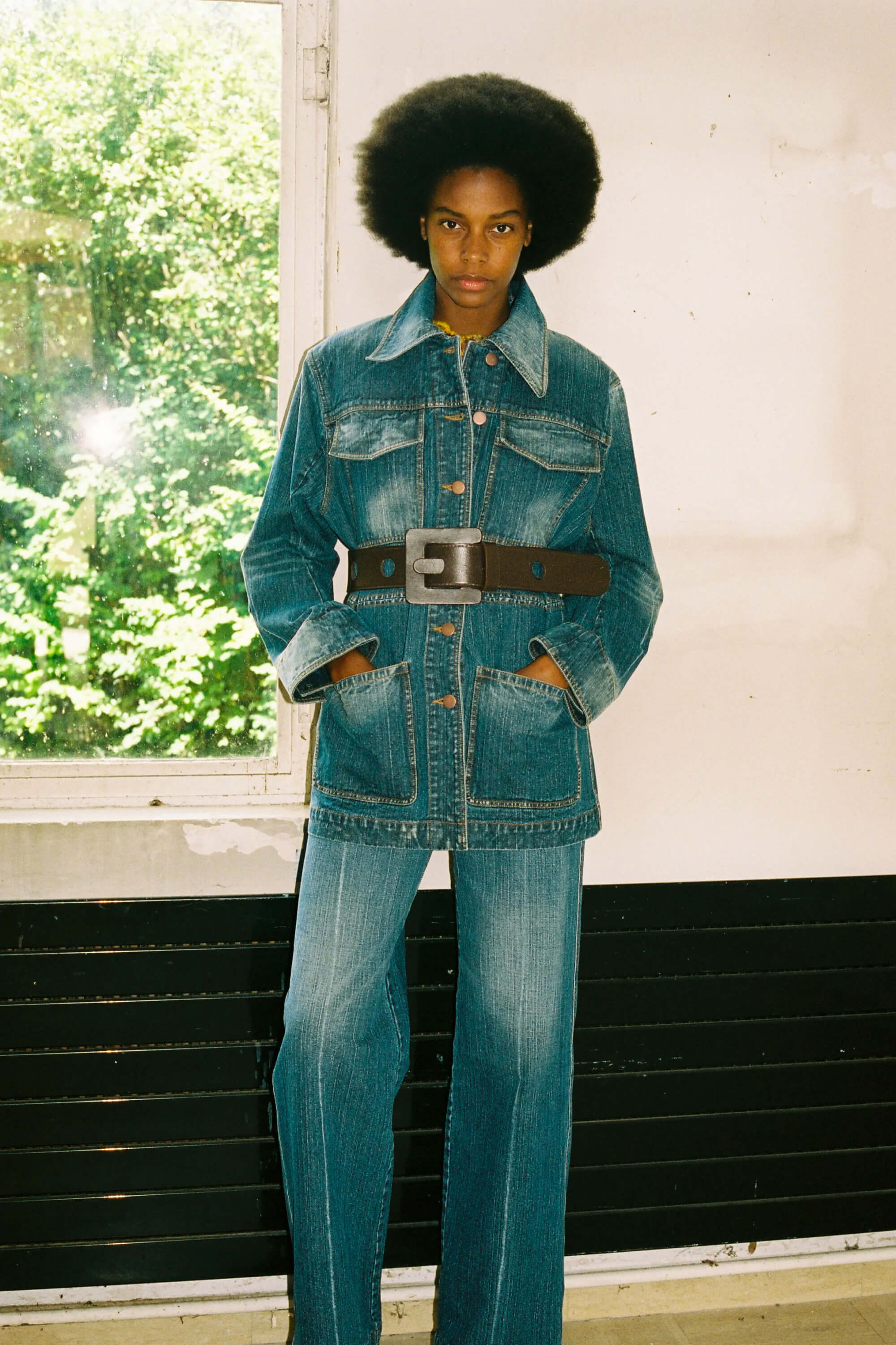 Double Denim Outfit Denim jacket and jeans Sea NY Resort 2023