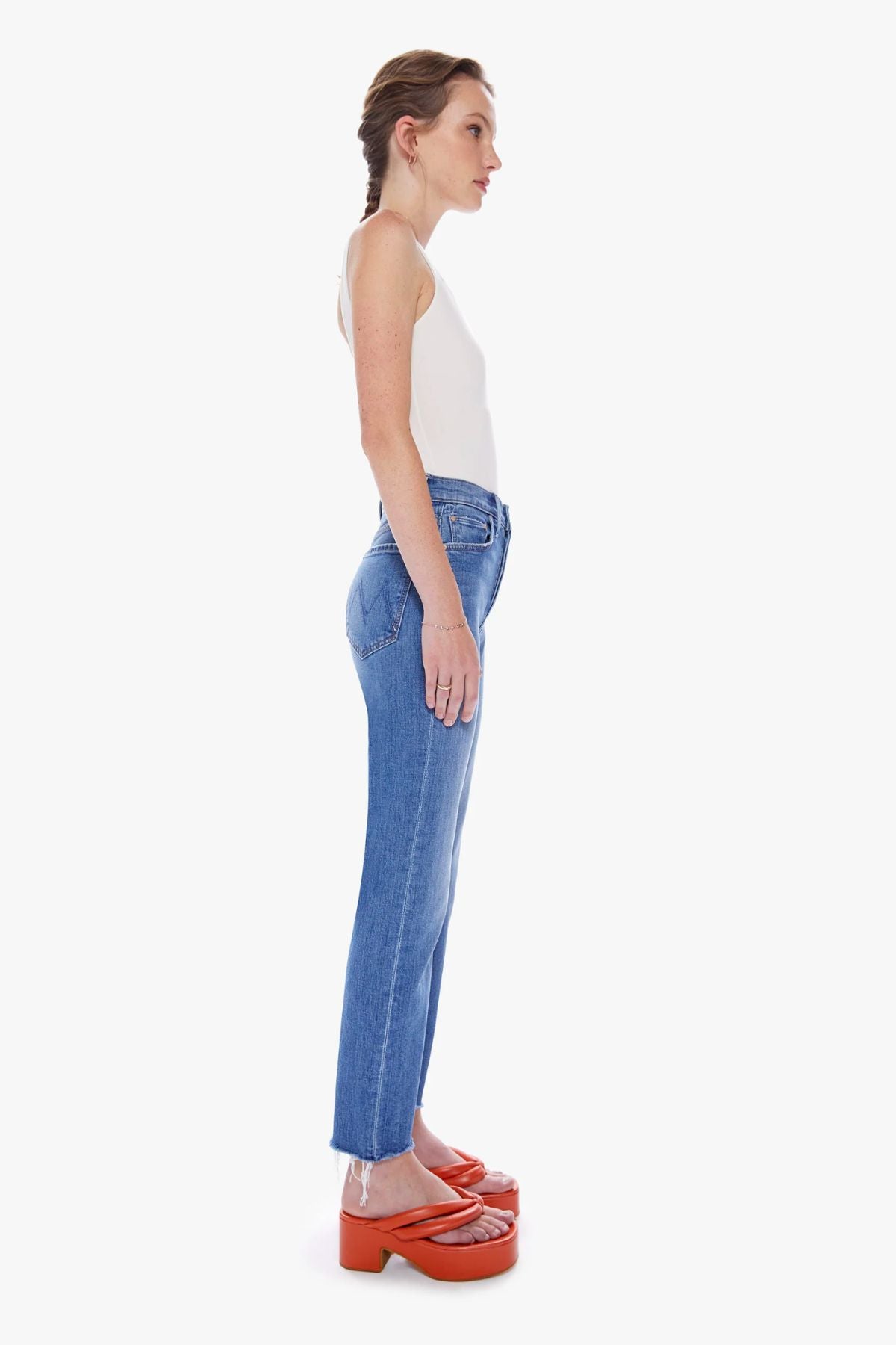 Mother Denim The Tomcat Ankle Fray Jean - From Out of Town