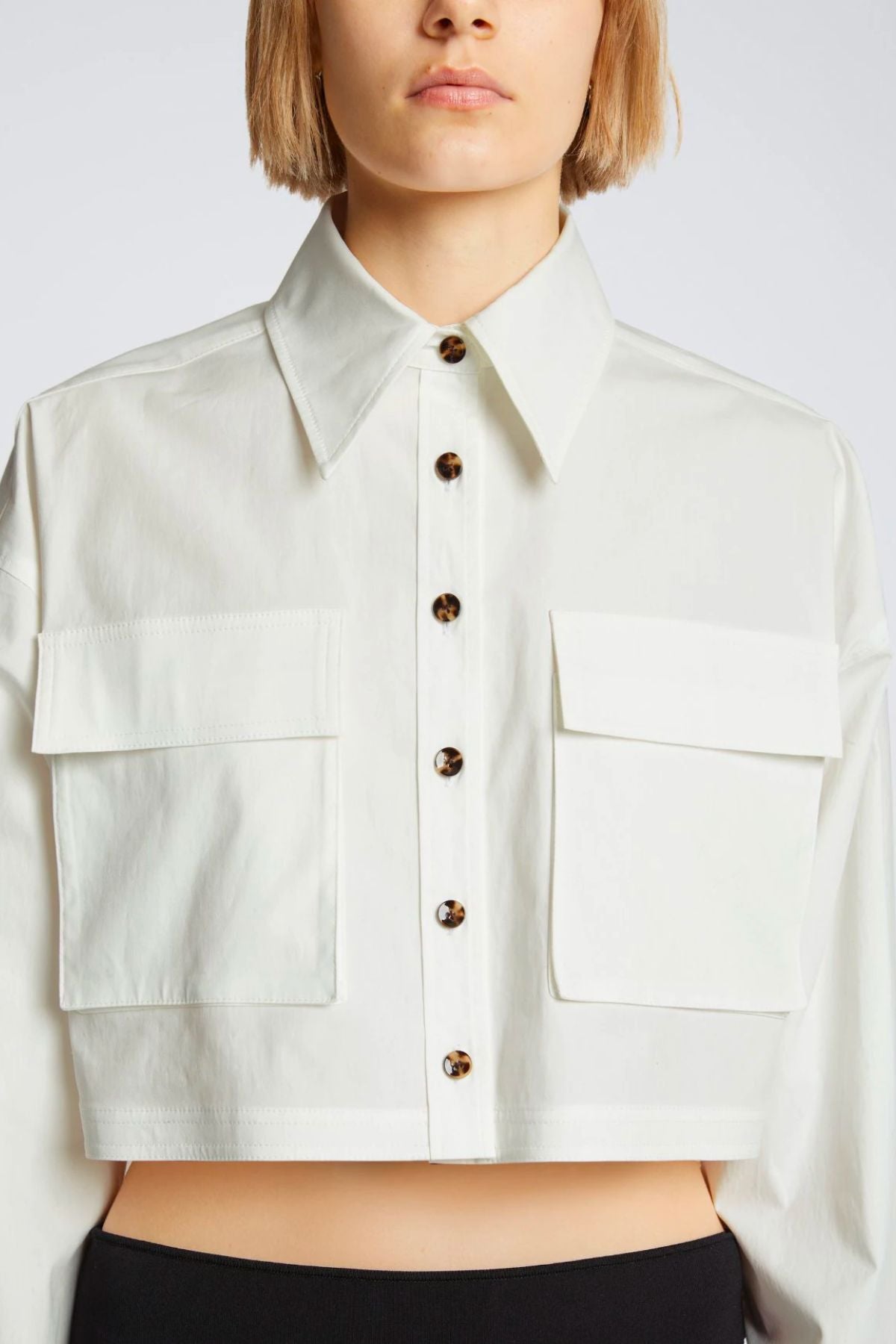 Proenza Schouler Crop Shirt - White