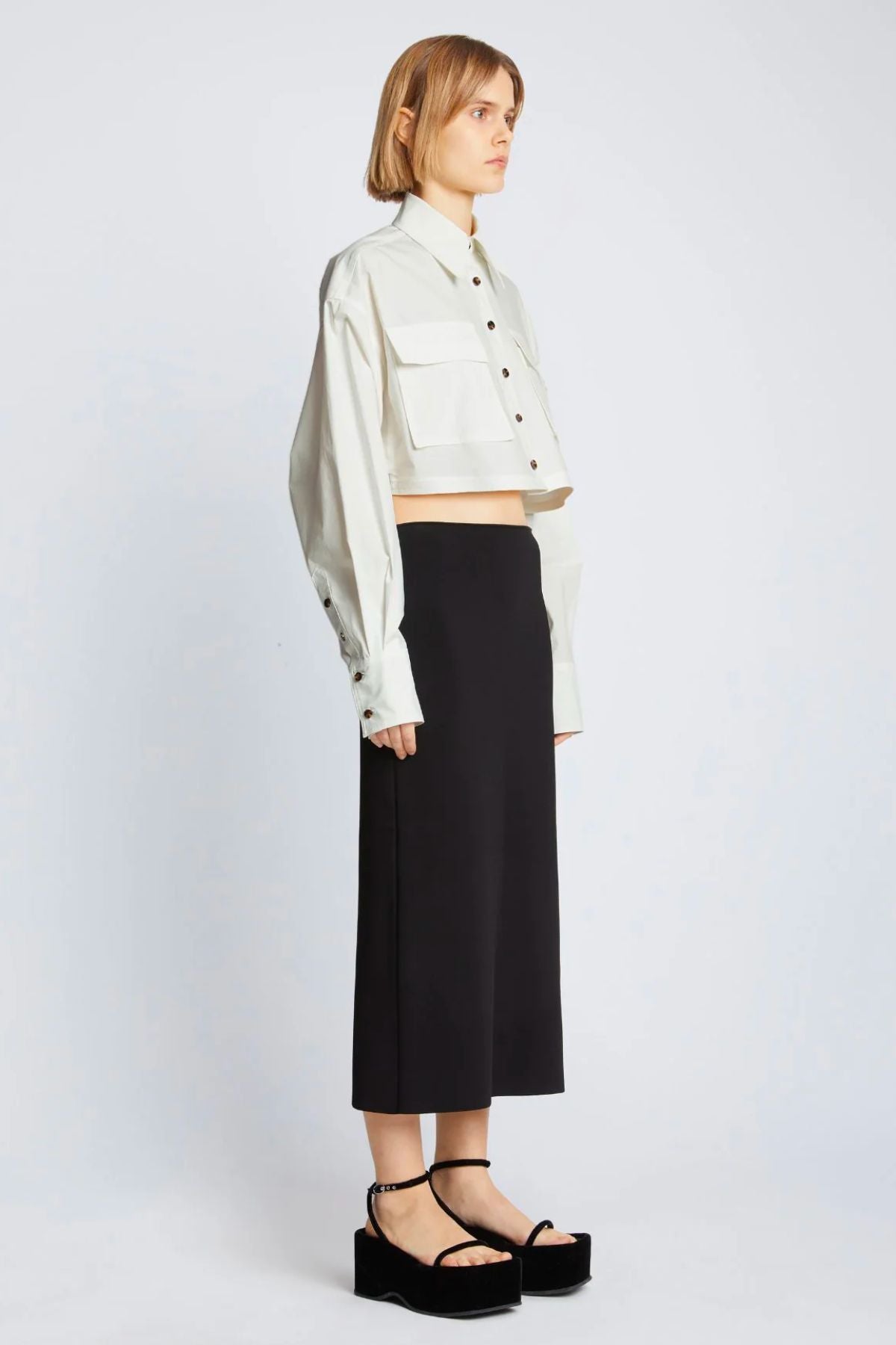 Proenza Schouler Crop Shirt - White