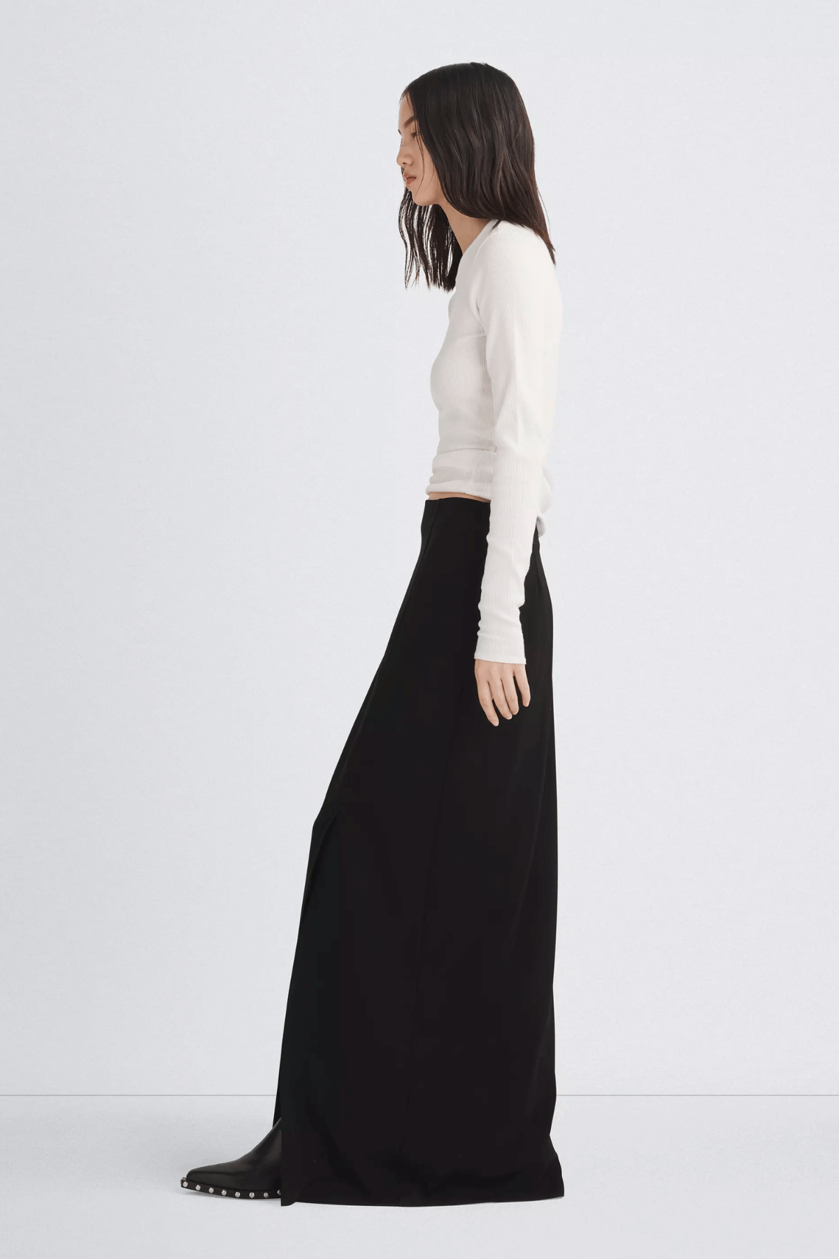 Rag & Bone Ilana Japanese Crepe Skirt - Black