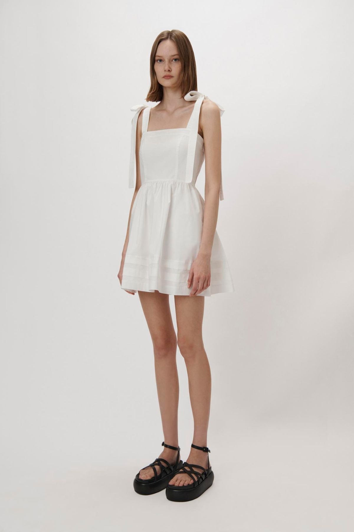 Simkhai Kammy Cotton Poplin Mini Dress - White