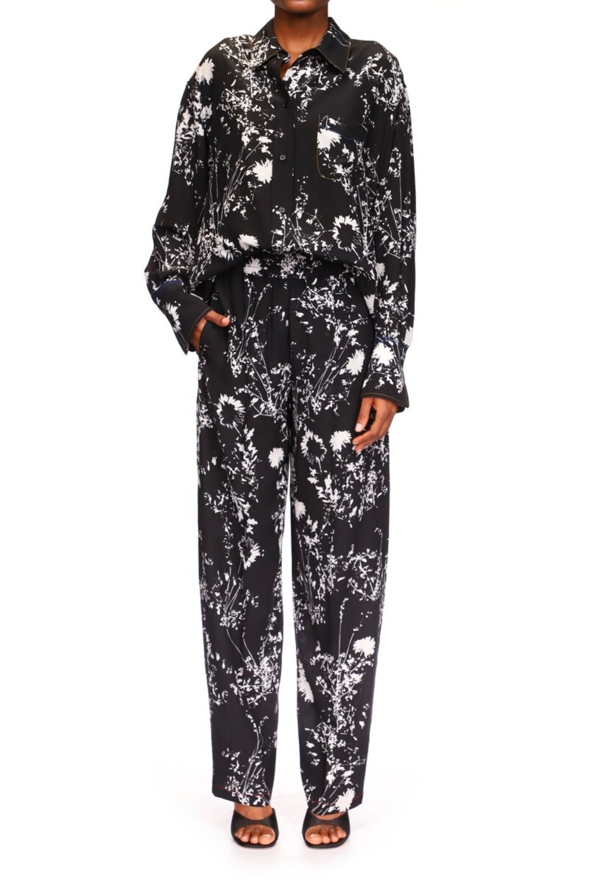 Victoria Beckham Pyjama Trouser - Floral Negative