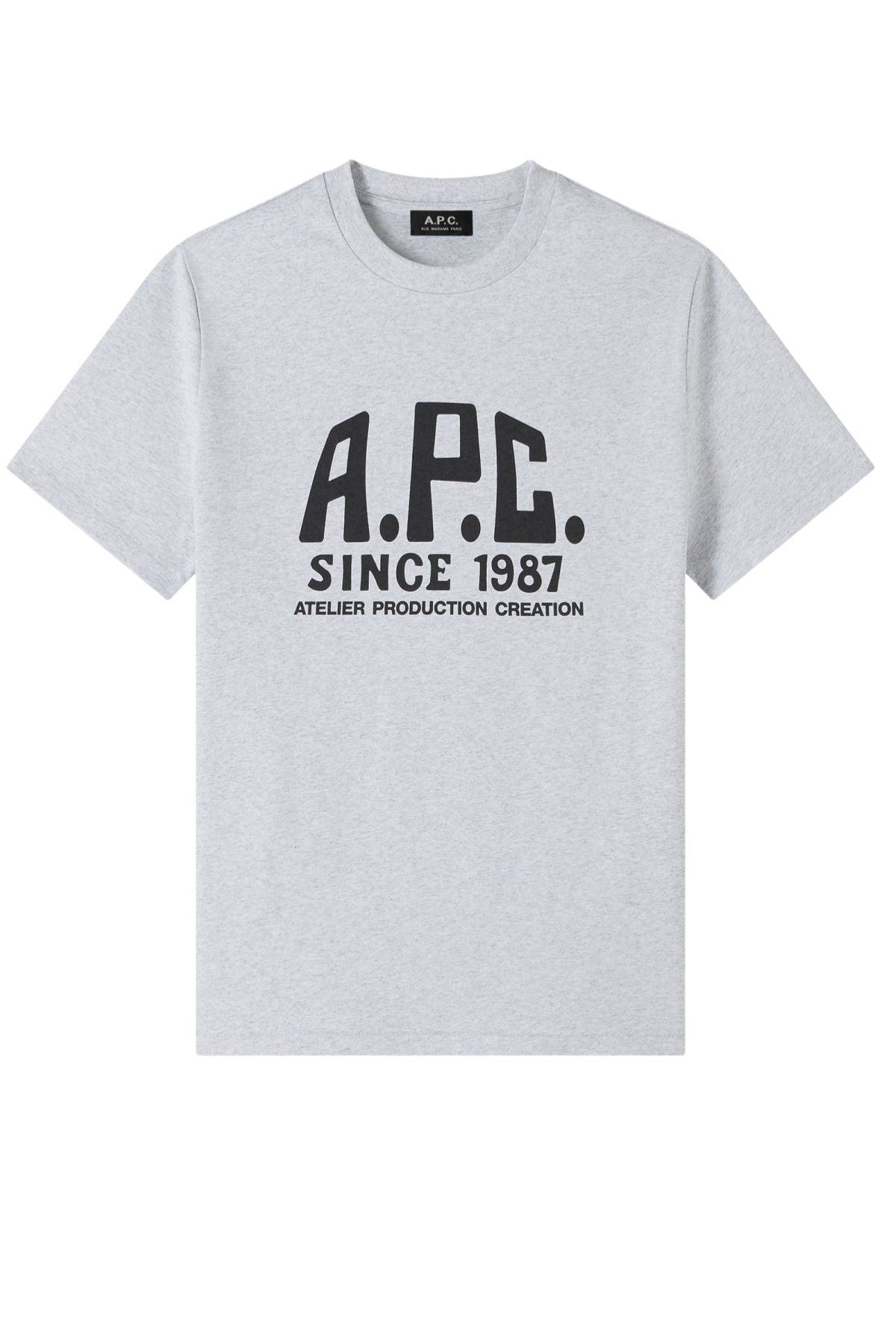 A.P.C. T-Shirt Print Label - Heather Grey