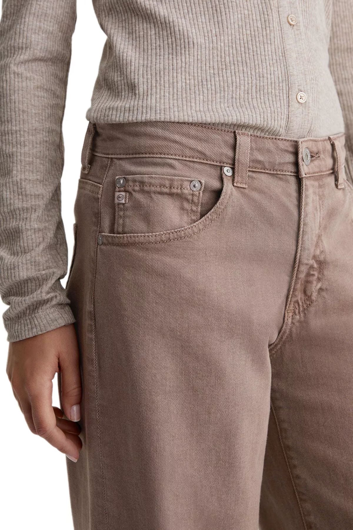 AG Denim Adria - Sulfur Taupe Grey