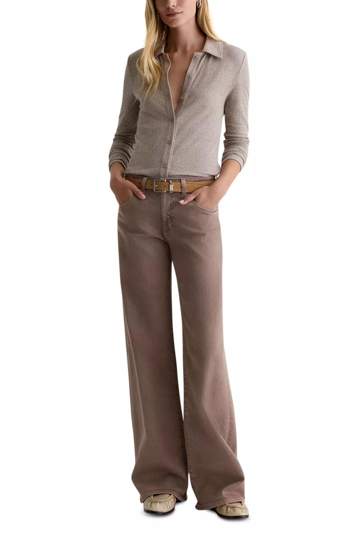 AG Denim Adria - Sulfur Taupe Grey