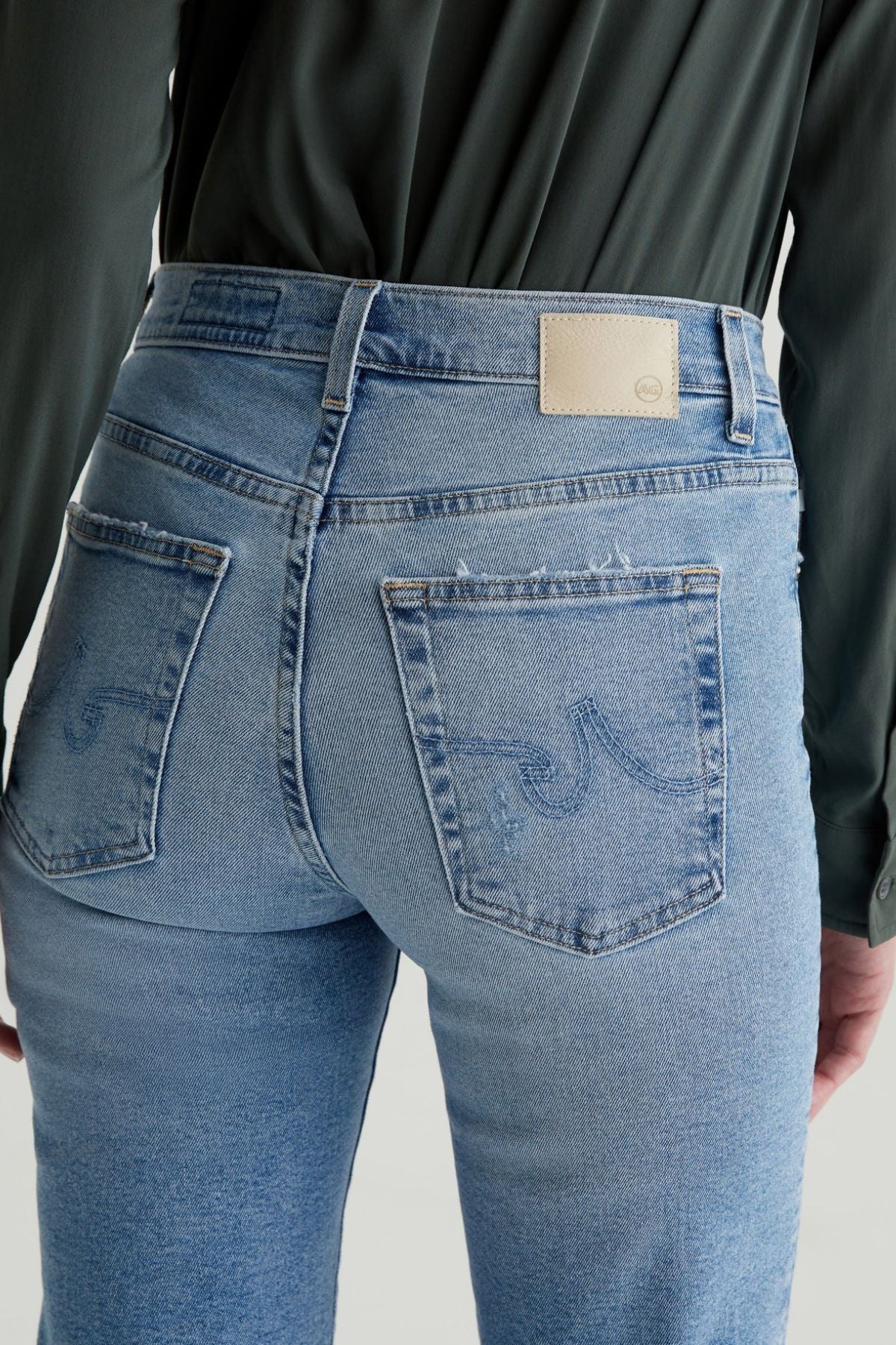 AG Denim Brinley Mid-Rise Straight - Momento