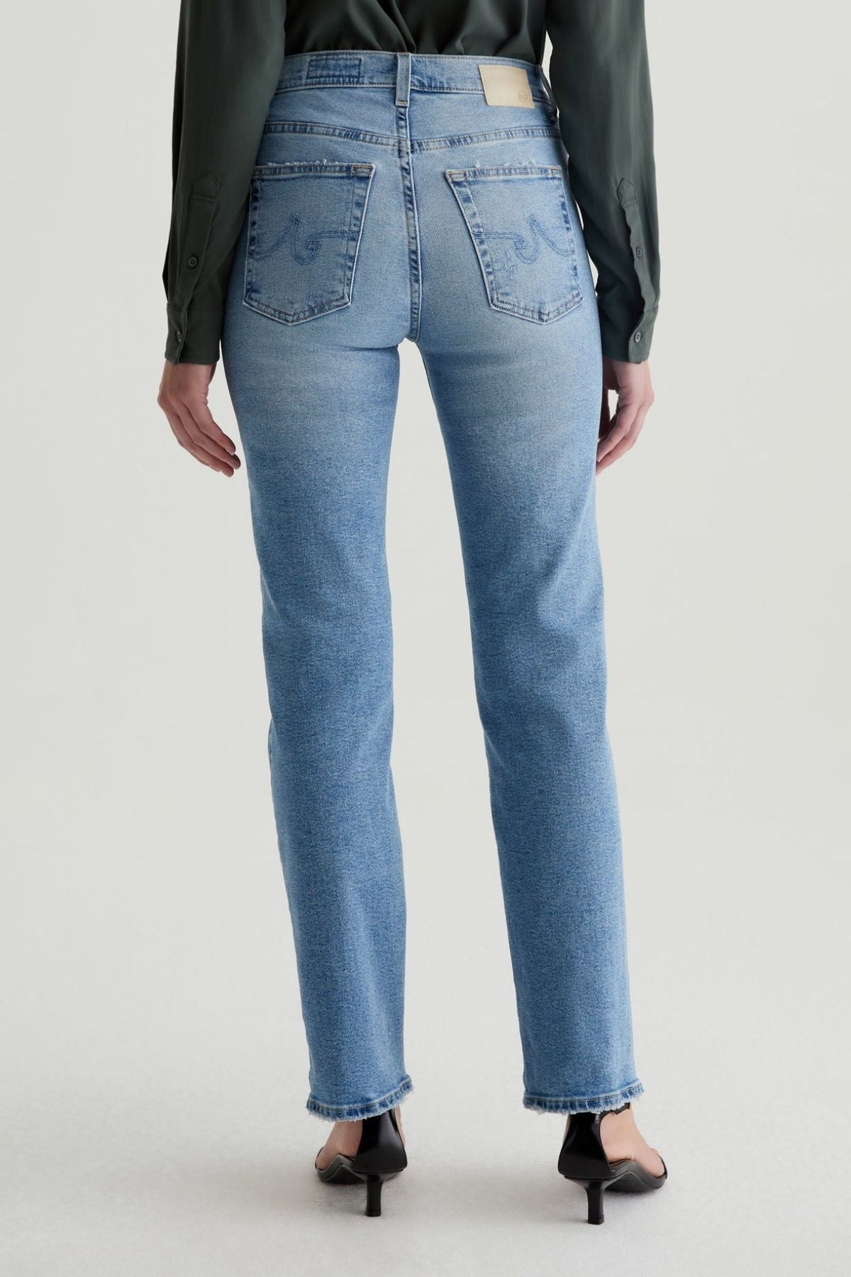 AG Denim Brinley Mid-Rise Straight - Momento