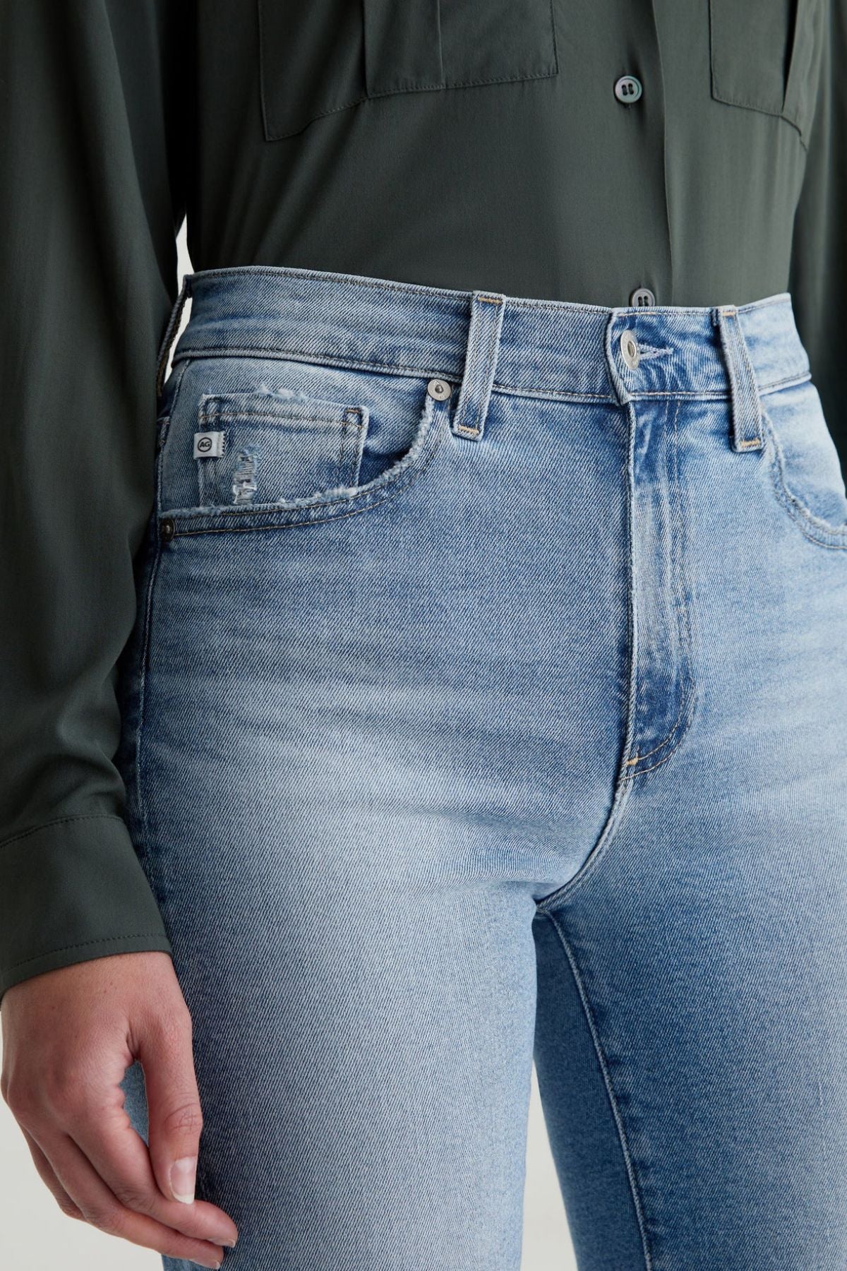 AG Denim Brinley Mid-Rise Straight - Momento