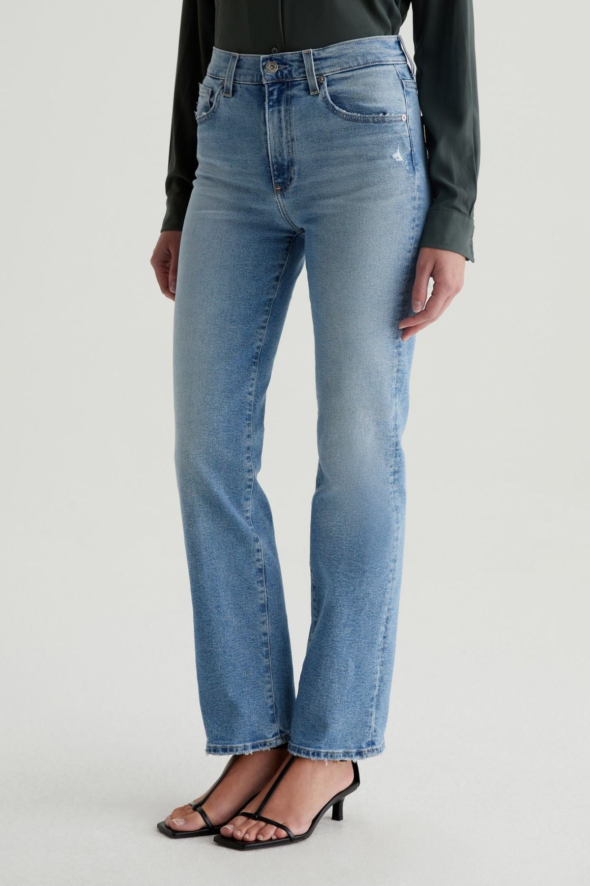 AG Denim Brinley Mid-Rise Straight - Momento