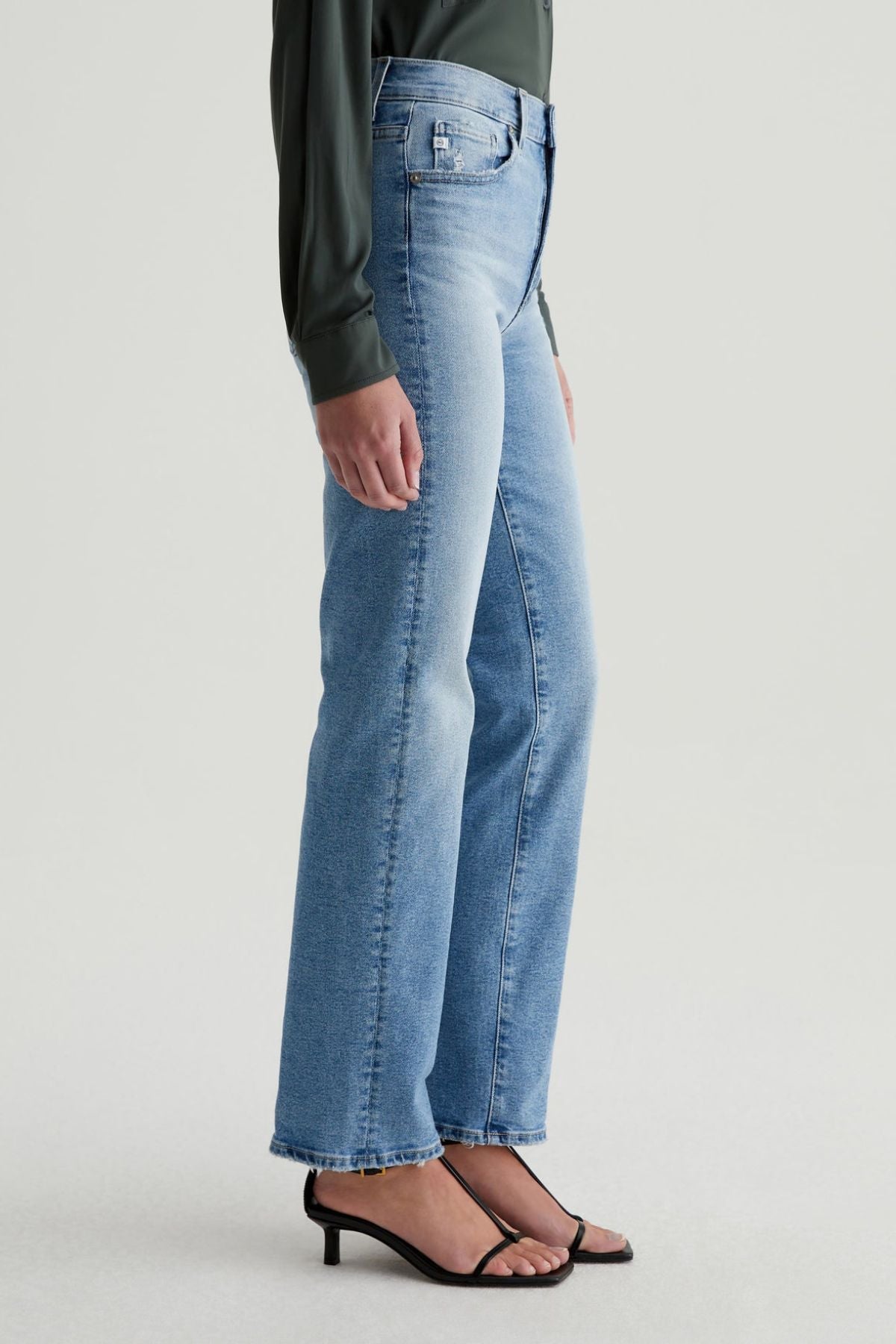 AG Denim Brinley Mid-Rise Straight - Momento