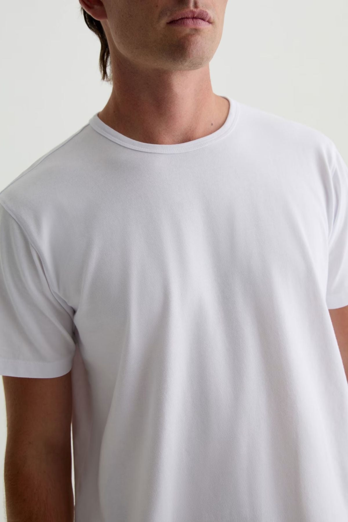AG Denim Bryce Crew - True White