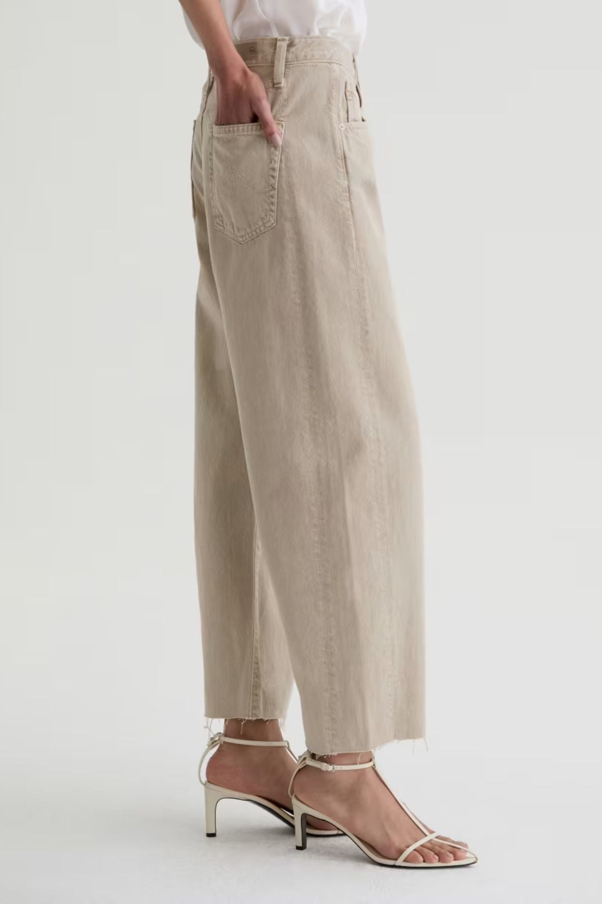 AG Denim Hattie Crop - Sulfur Light Taupe