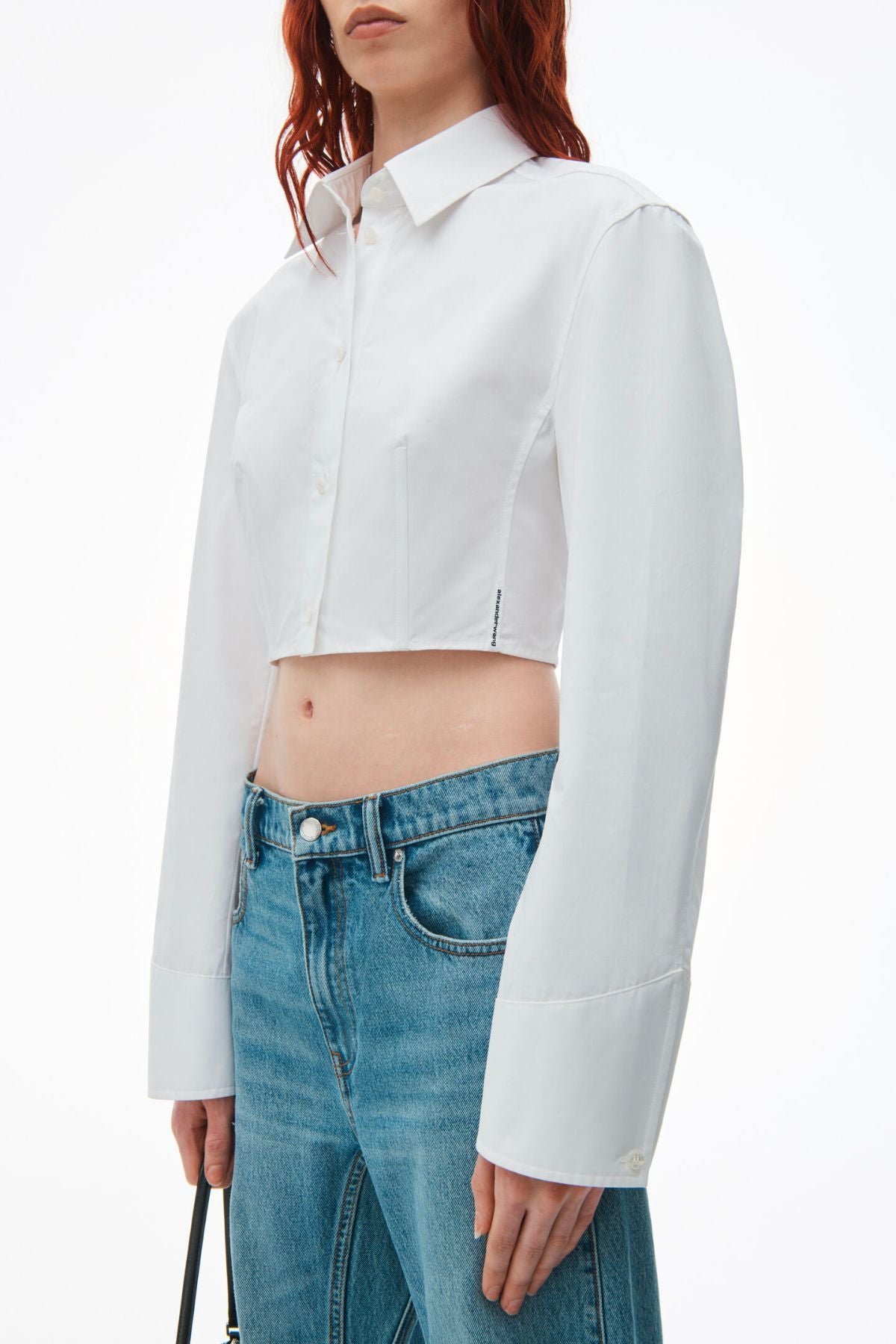 Alexander Wang Cropped Structured Shirt - White