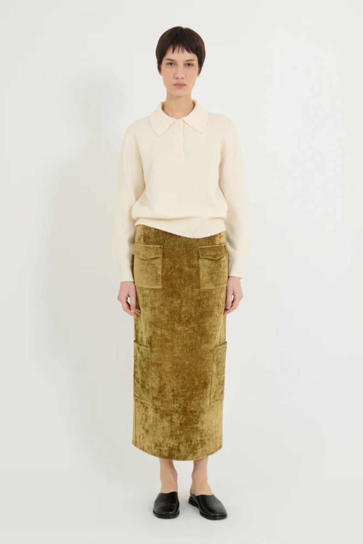 ALFIE Polo Sweater - Ivory