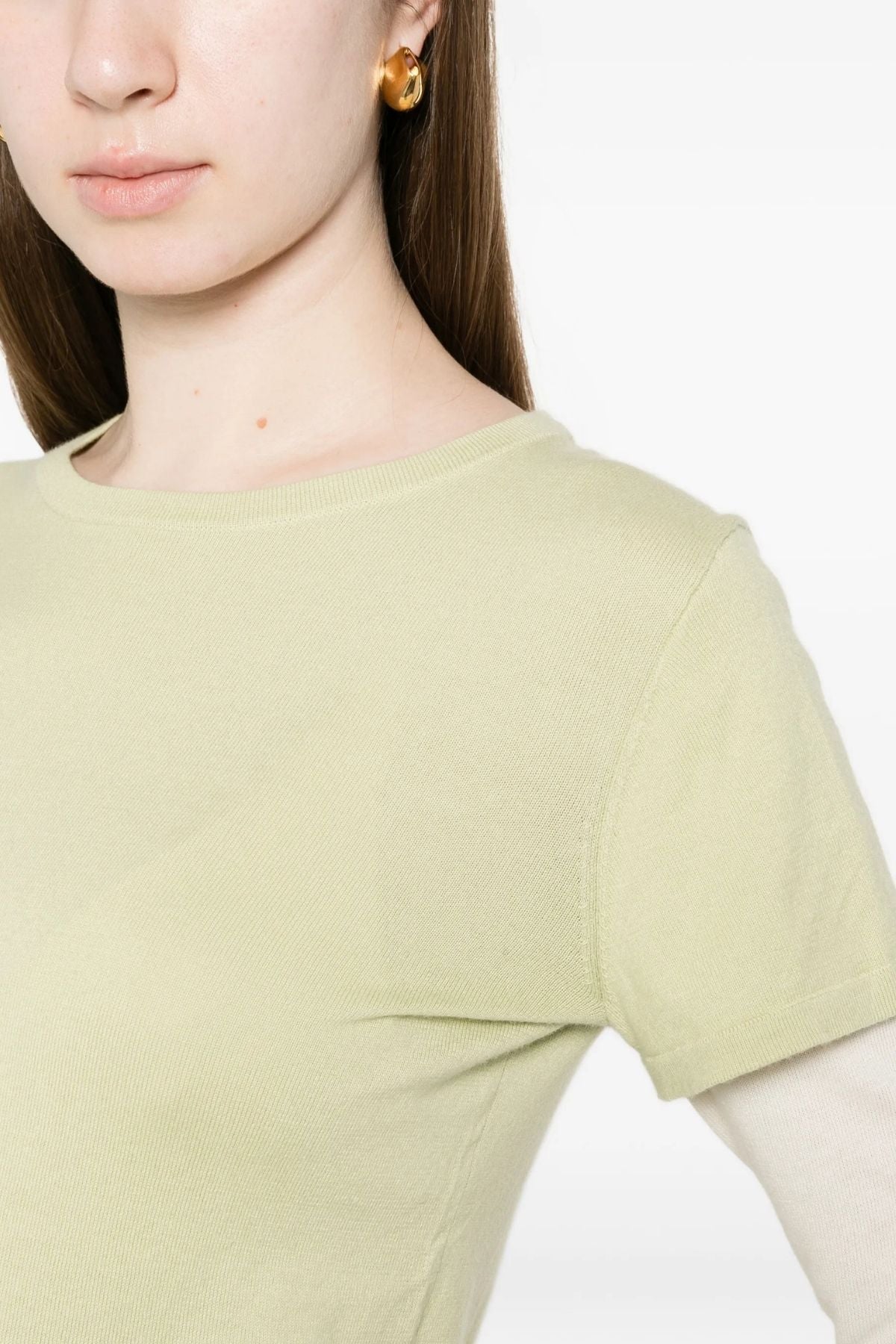 ALFIE T-Shirt Top - Ecru/Amande