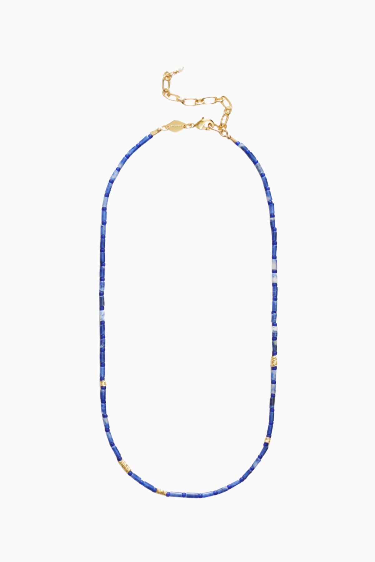Anni Lu Azzurro Necklace - Lapis Gold