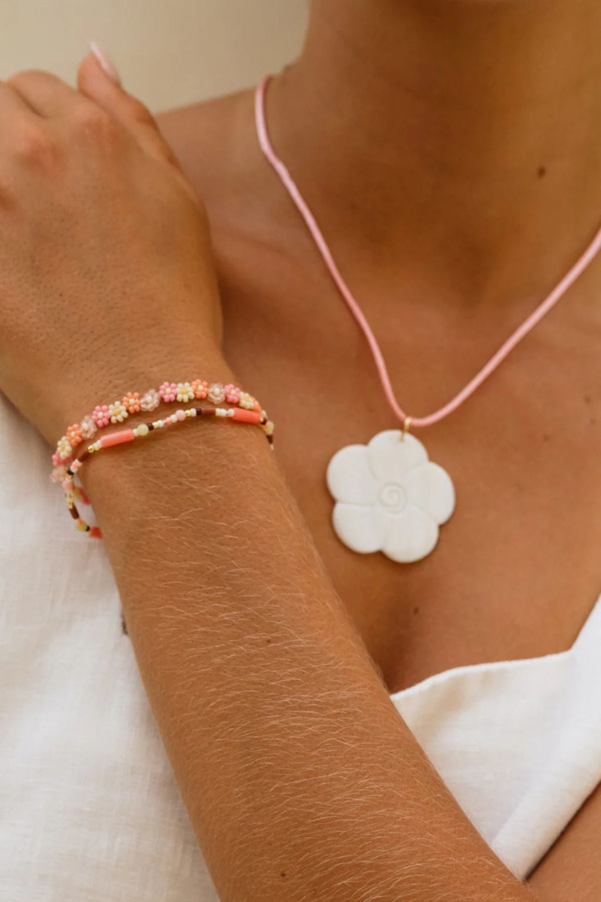 Anni Lu Candy Floss Bracelet - Teaberry