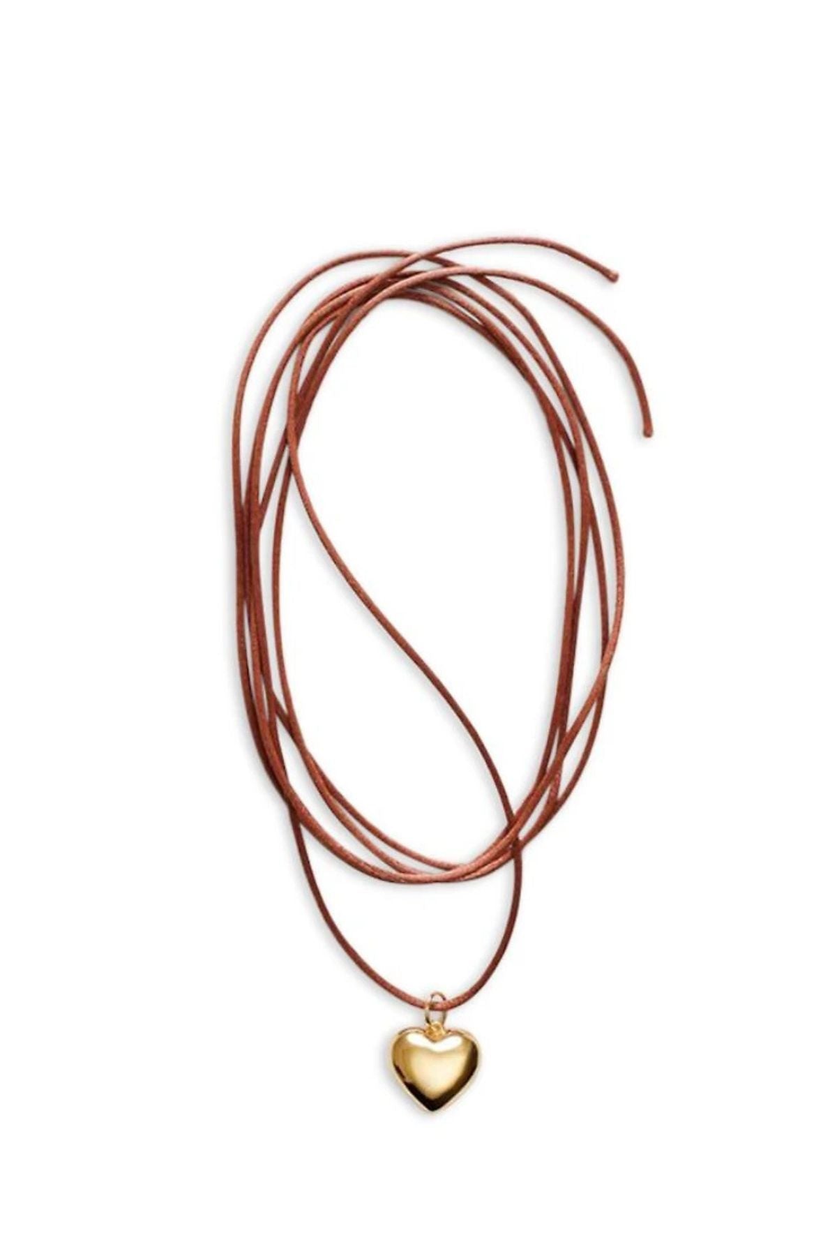 Anni Lu Heart On String Necklace - Gold