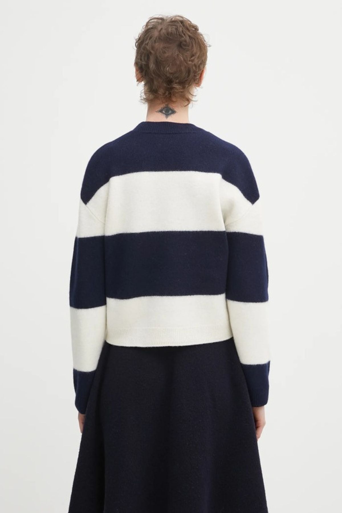 A.P.C. Pull Penny Jumper - Dark Navy/ Ecru