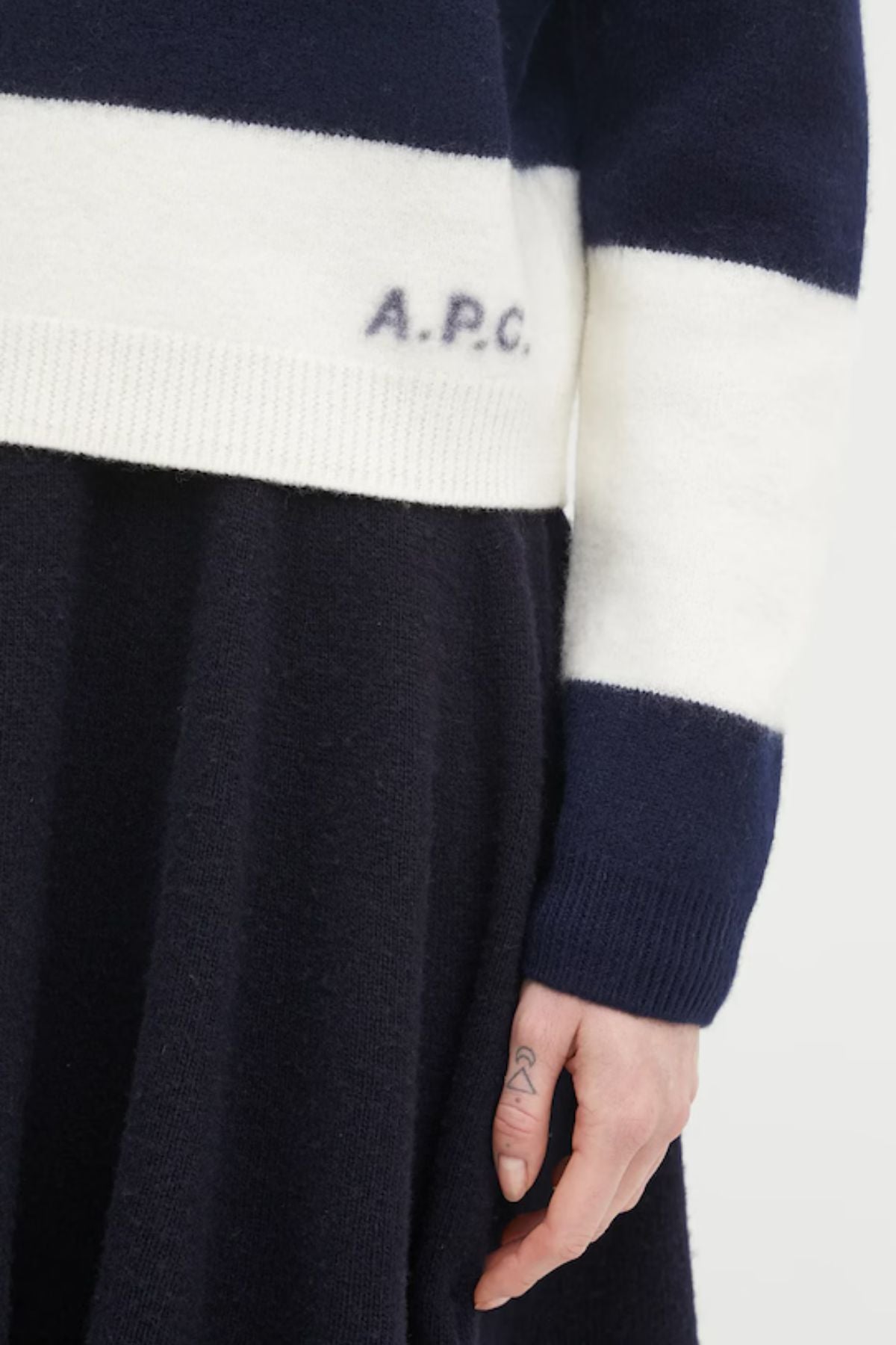 A.P.C. Pull Penny Jumper - Dark Navy/ Ecru