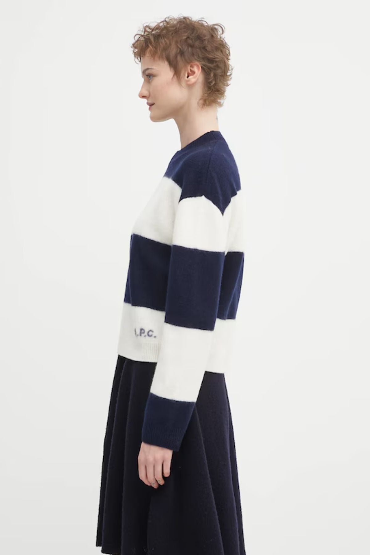 A.P.C. Pull Penny Jumper - Dark Navy/ Ecru