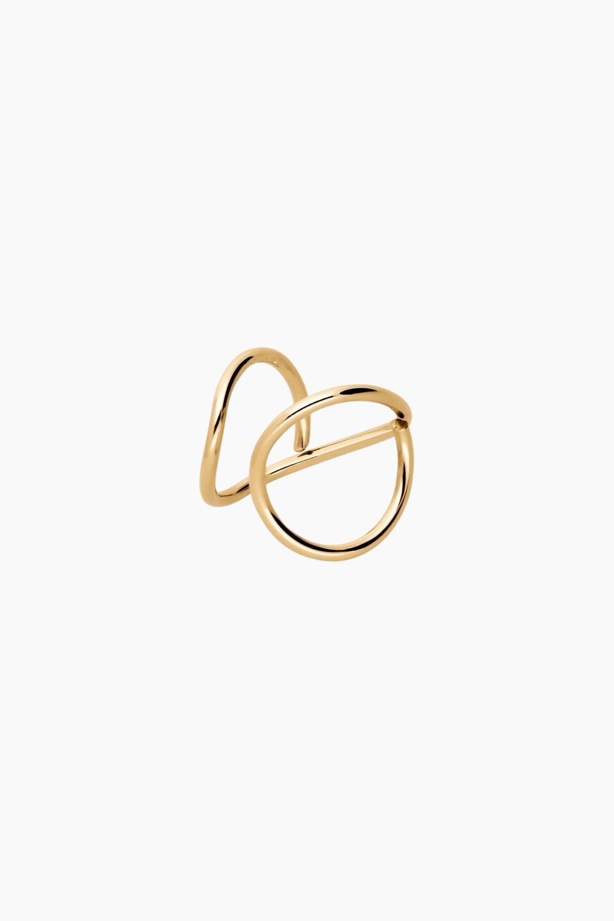 ATELIER PAULIN Outline Ring Letter O - Yellow Gold