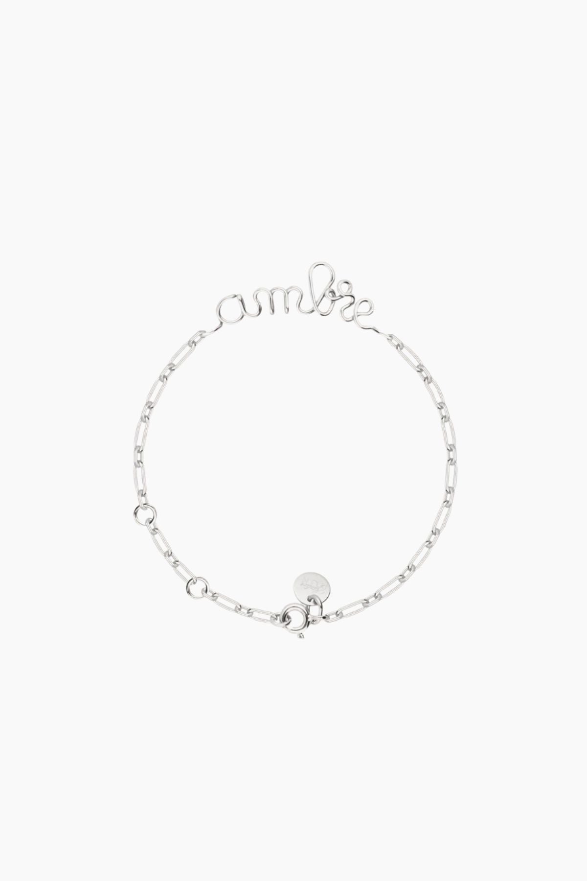 ATELIER PAULIN Richelieu Paperclip Chain Personalised Bracelet - Silver