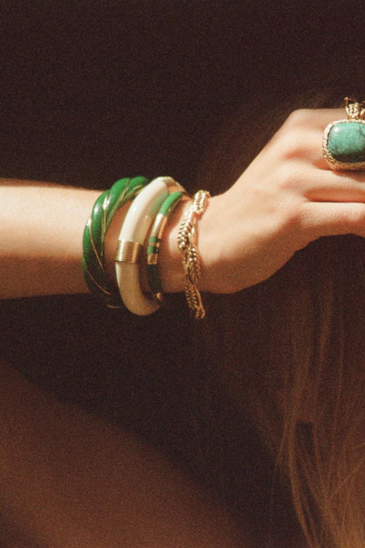 Aurelie Bidermann Positano Bracelet - Emerald