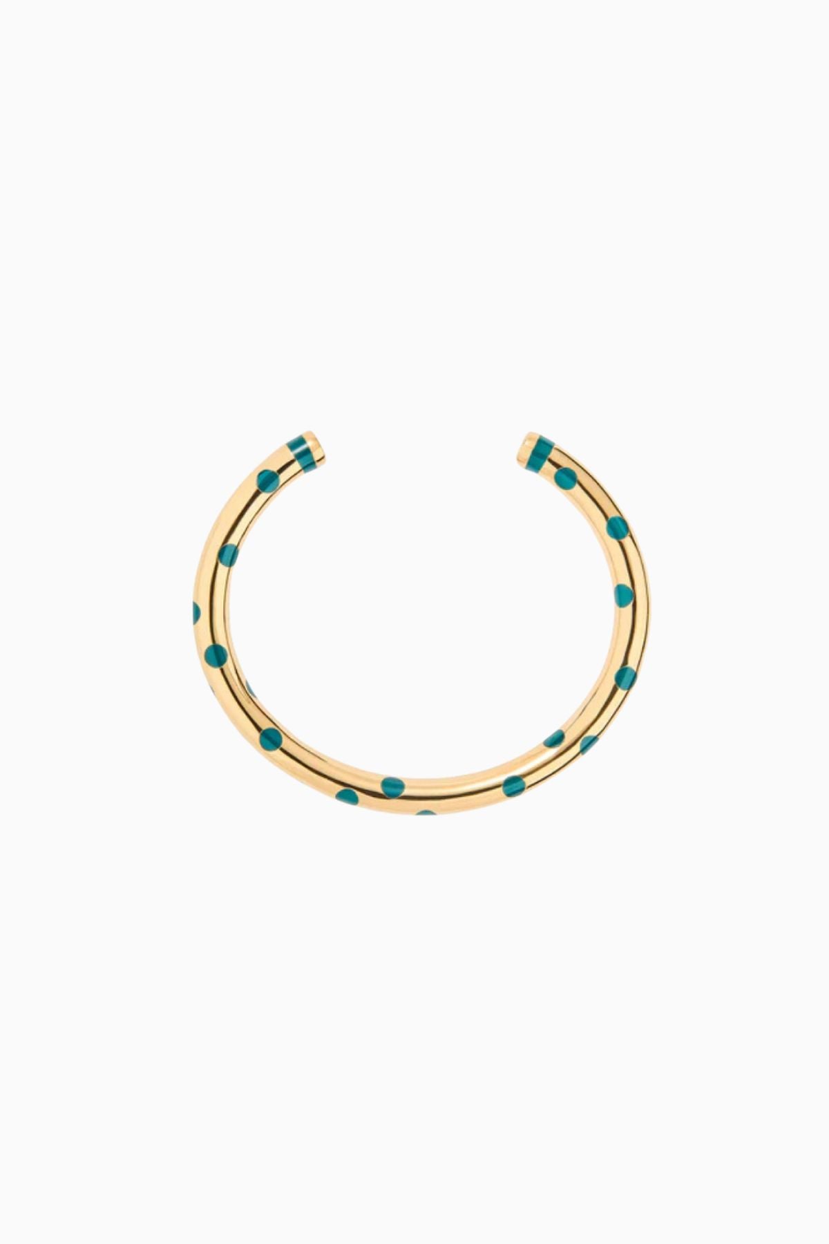 Aurelie Bidermann Positano Bracelet - Emerald/ Yellow Gold Polka