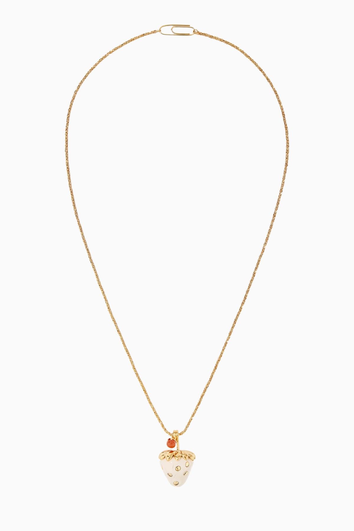Aurelie Bidermann Tabata Strawberry Necklace - Ivory/ Cornelian