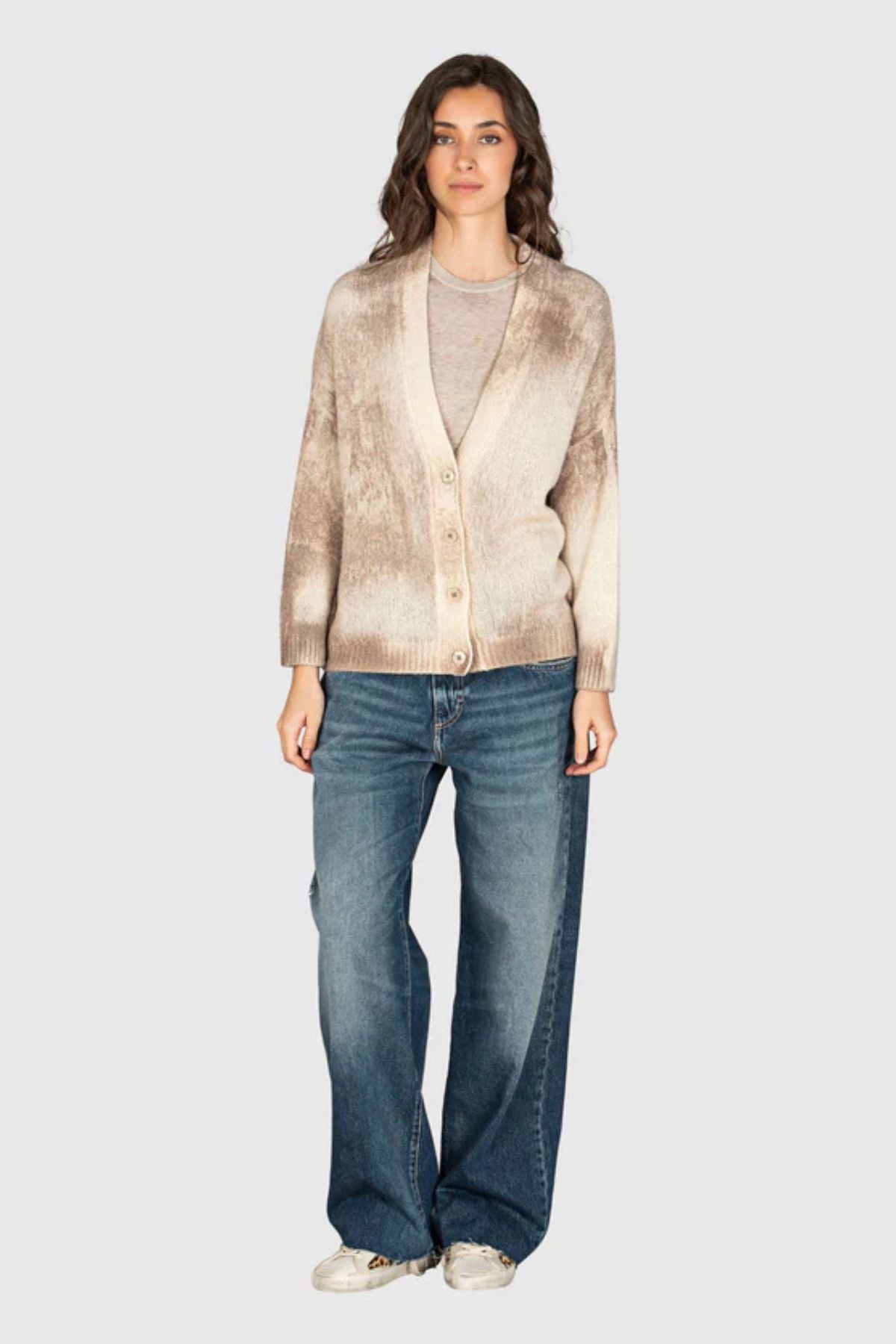 Avant Toi Marble Brushed Cashmere Cardigan - Noce Moscata