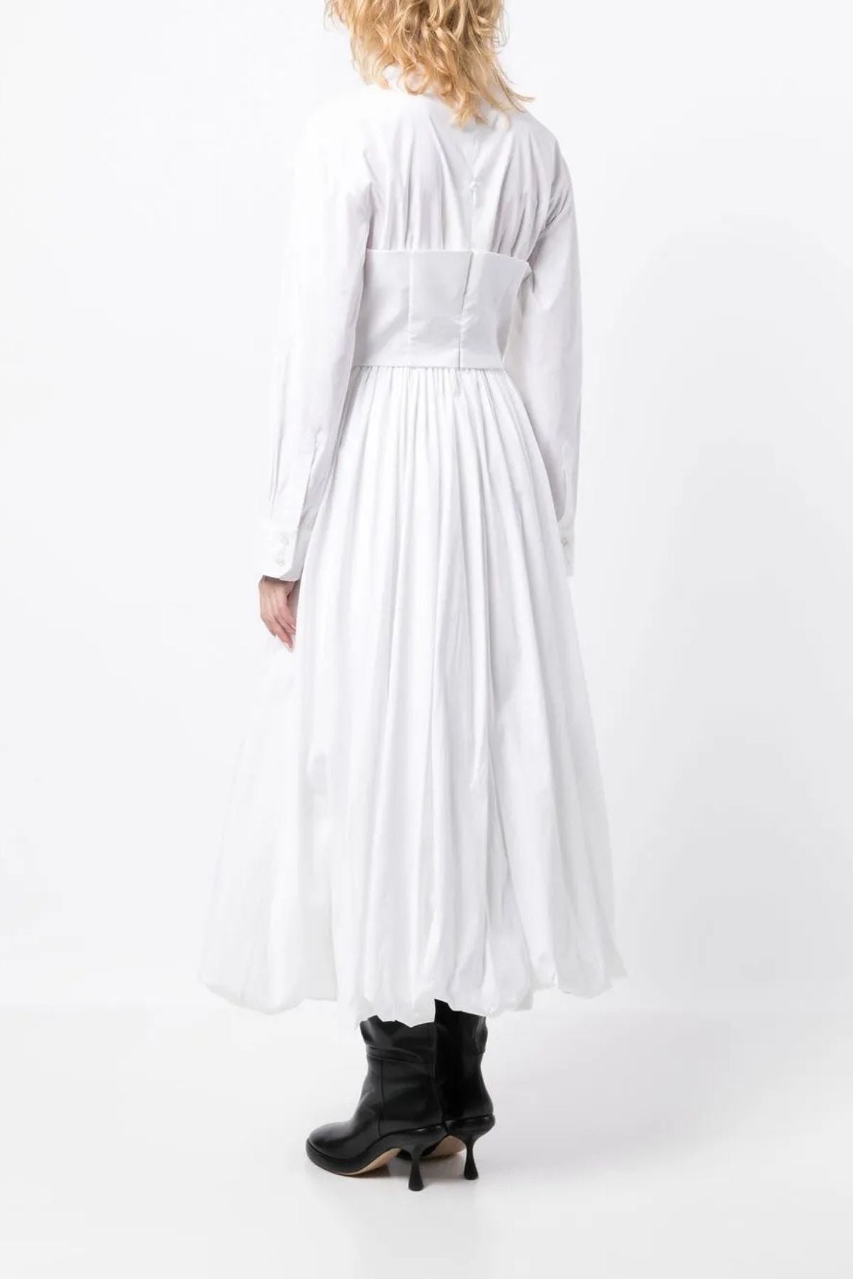A.W.A.K.E. Mode Corset Style Dress - White