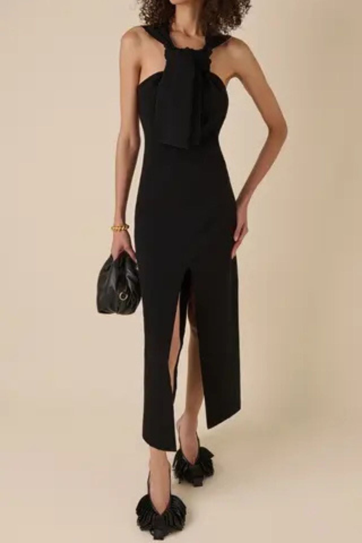 A.W.A.K.E Mode Knit Dress Neck Tie - Black