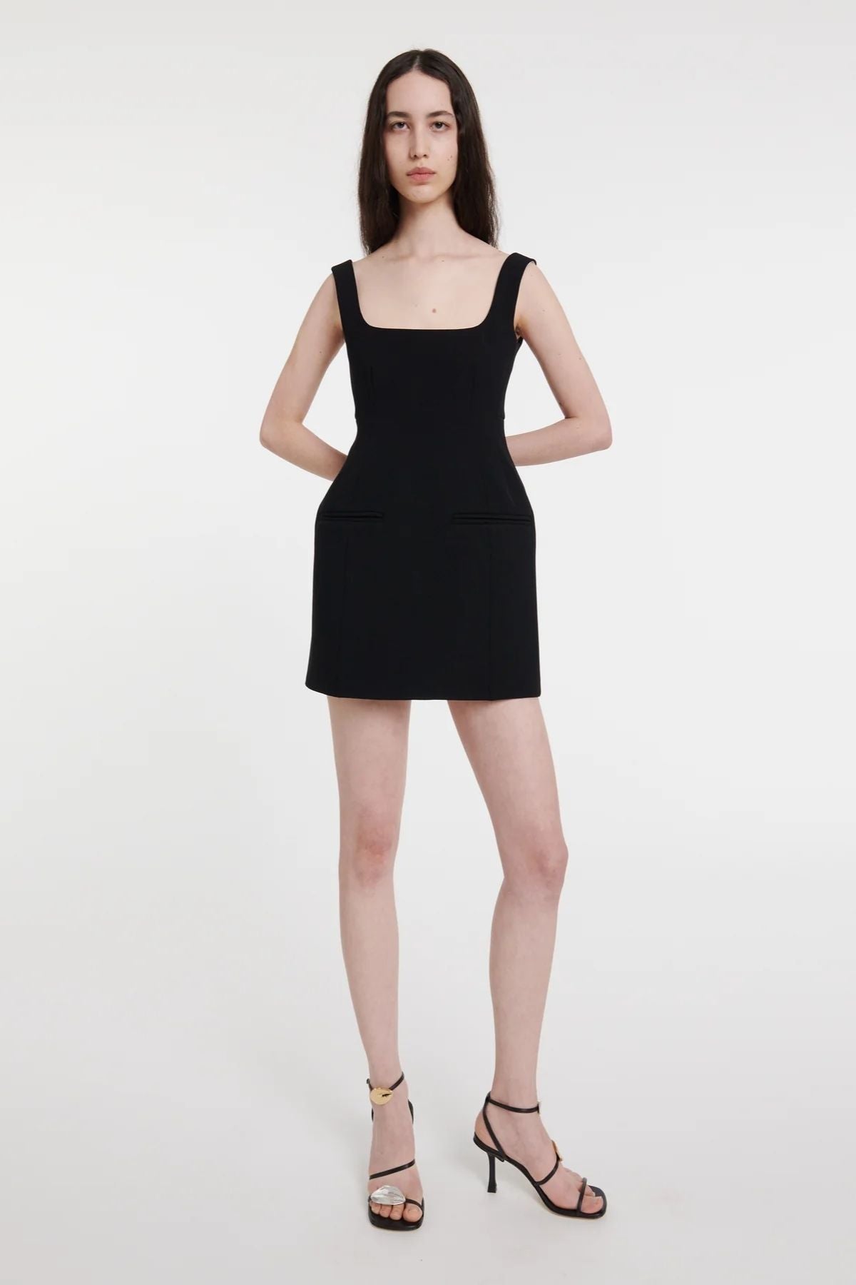 A.W.A.K.E. Mode Mini Tailored Dress - Black
