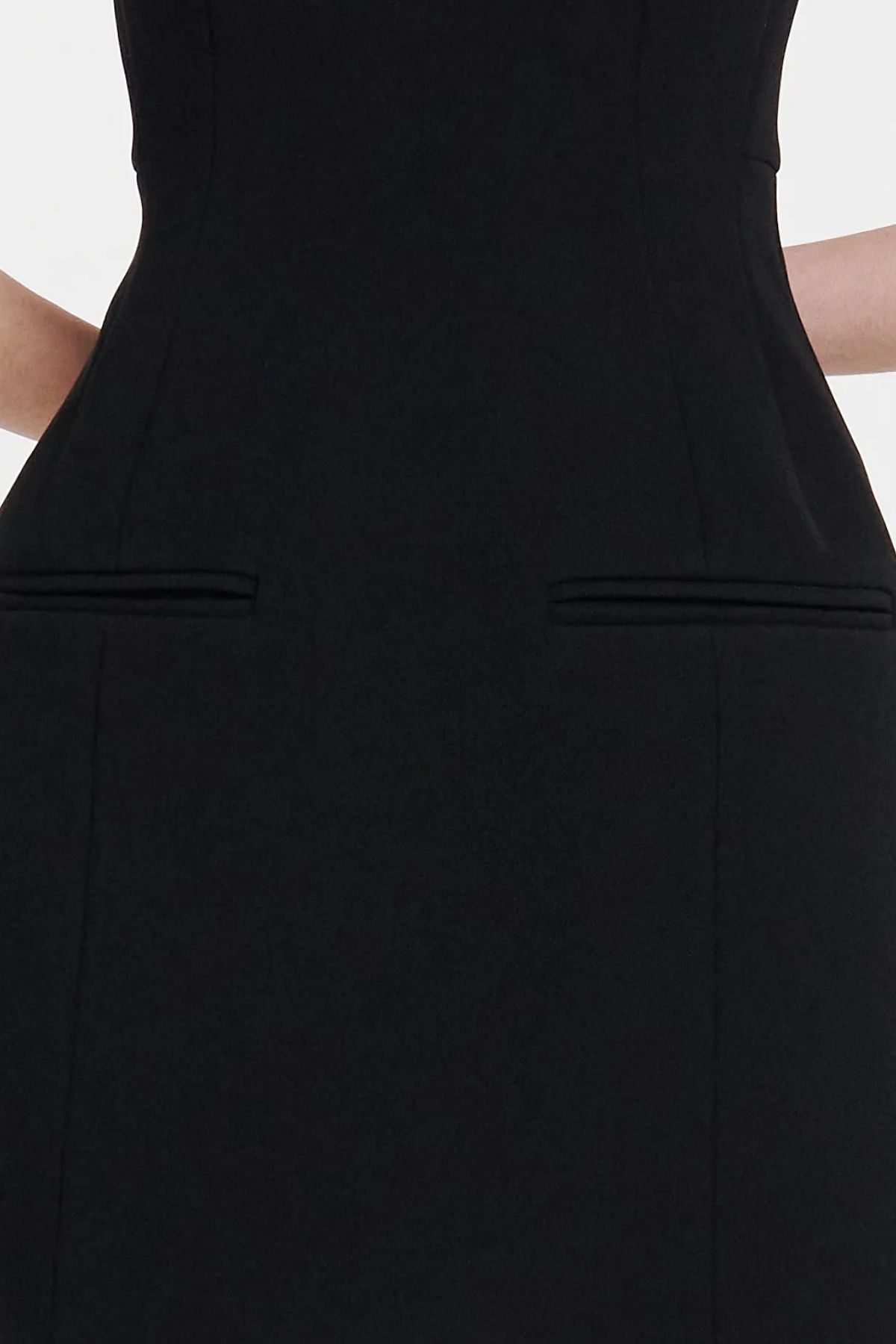 A.W.A.K.E. Mode Mini Tailored Dress - Black