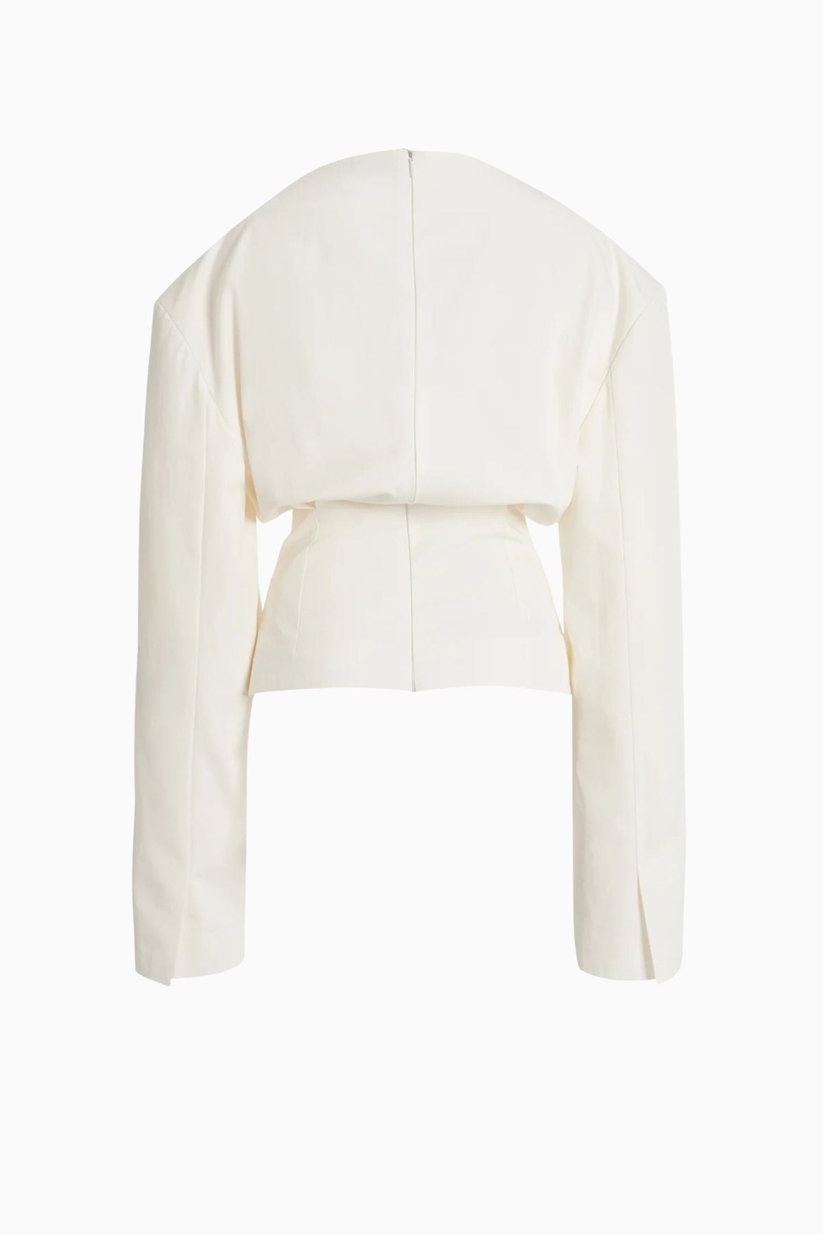 A.W.A.K.E. Mode Round Neck Tailored Top - White